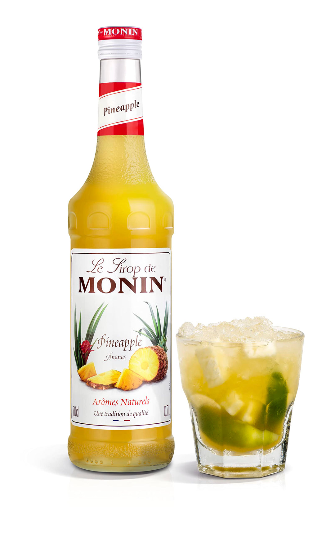 MONIN Pineapple Syrup 700ml - Vegan, Allergen-Free, Natural Flavouring for Cocktails & Mocktails
