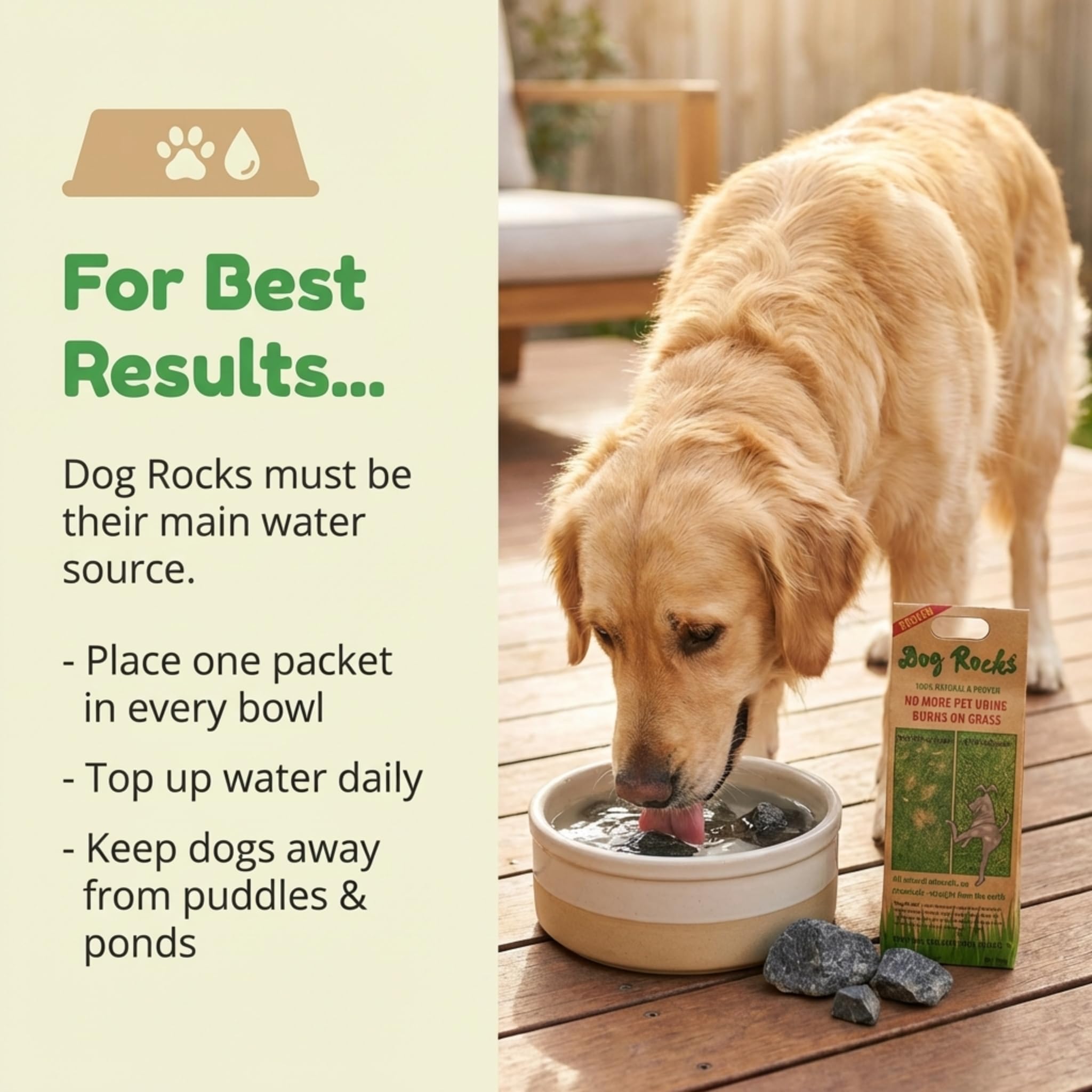 Dog Rocks Urine Patch Preventer - All-Natural Lawn Protection | 200g Bag 2