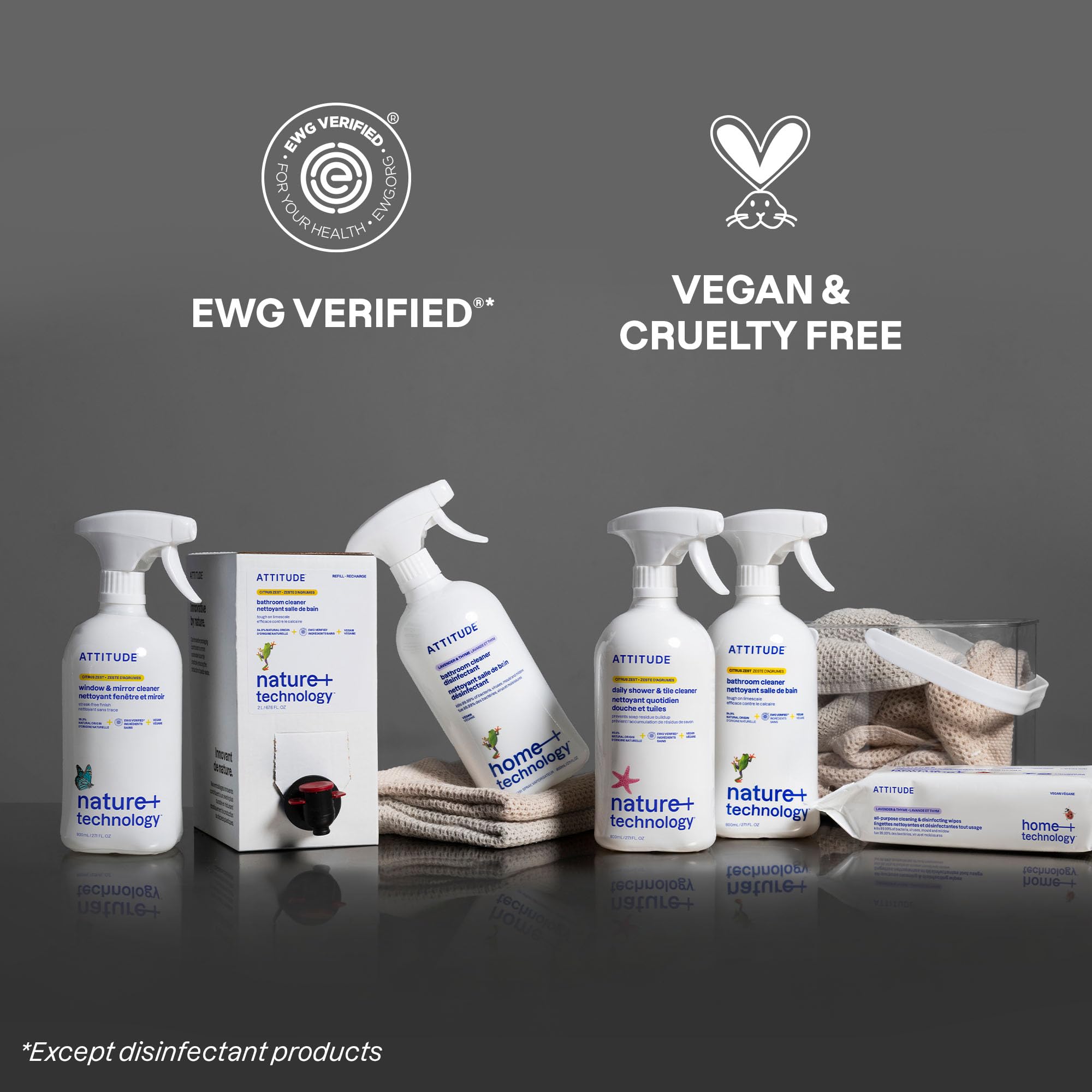 ATTITUDE Bathroom Cleaner Spray - EWG Verified, Plant-Based, Vegan, Streak-Free Shine | 800 ml 6