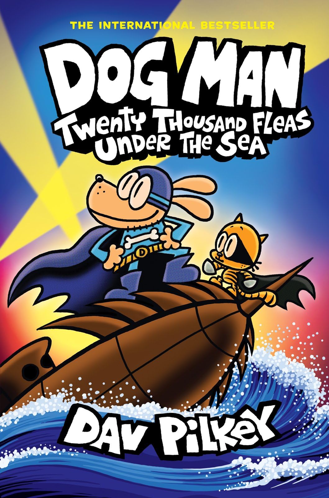 Scholastic Dog Man 11: Twenty Thousand Fleas Under the Sea Paperback | Ages 7-10