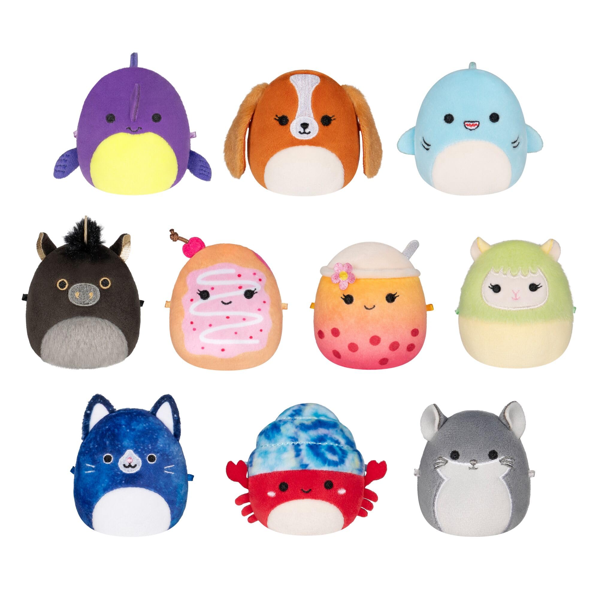 Squishmallows Micromallows Plush 10-Pack - 2.5 Inch Collectible Soft Dolls 1