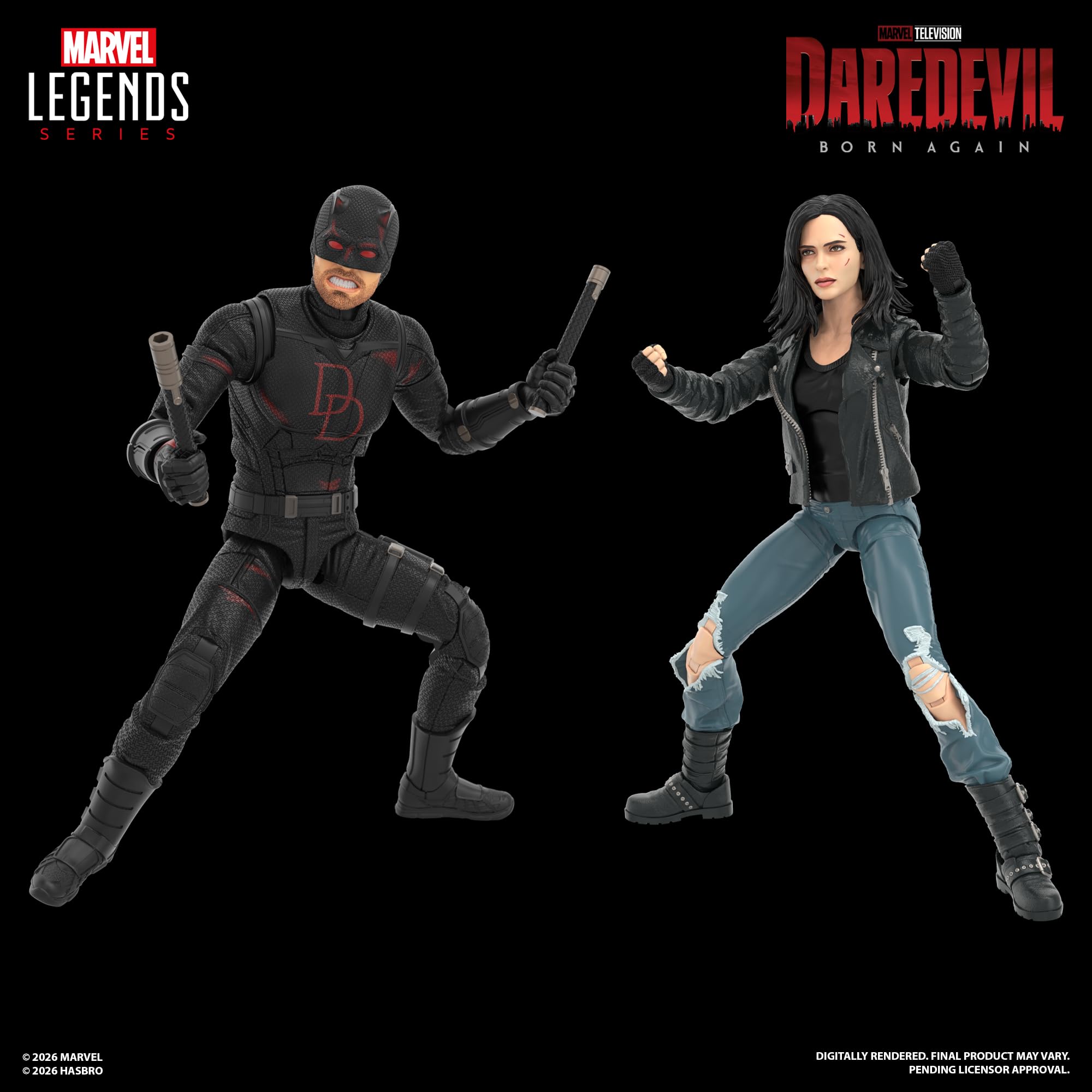 Marvel Legends Series Daredevil & Jessica Jones Action Figures Set | 6-Inch Scale 2