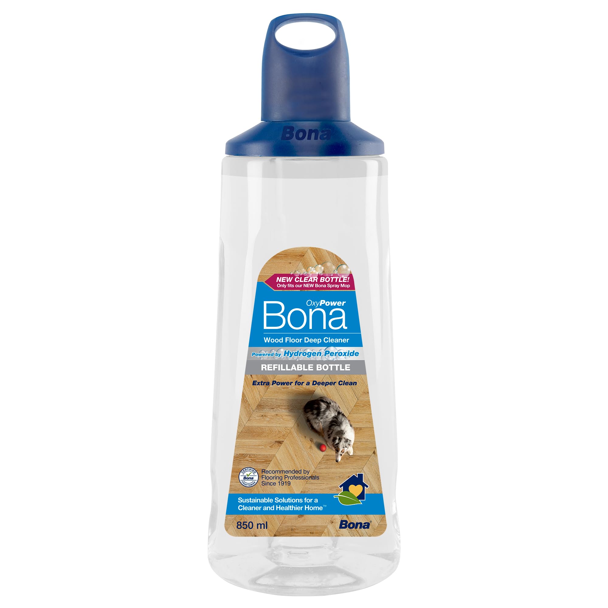 Bona OxyPower Wood Floor Deep Cleaner Cartridge for Spray Mops | 850ml | Streak Free 1