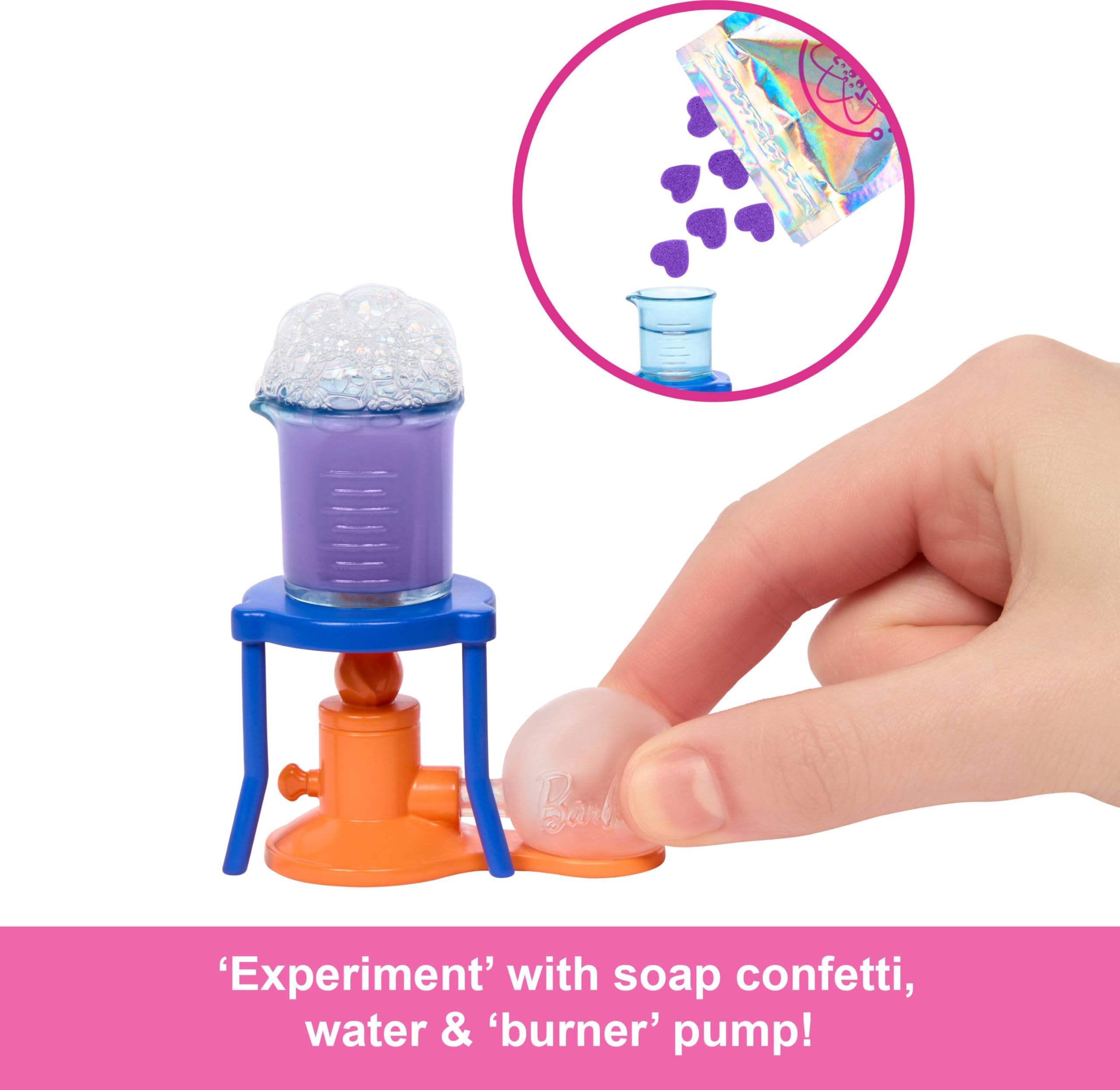 Barbie Scientist Doll and Accessories with Blonde Fashion Doll, Lab Table | Color-Change Beaker | Ages 3+ 5