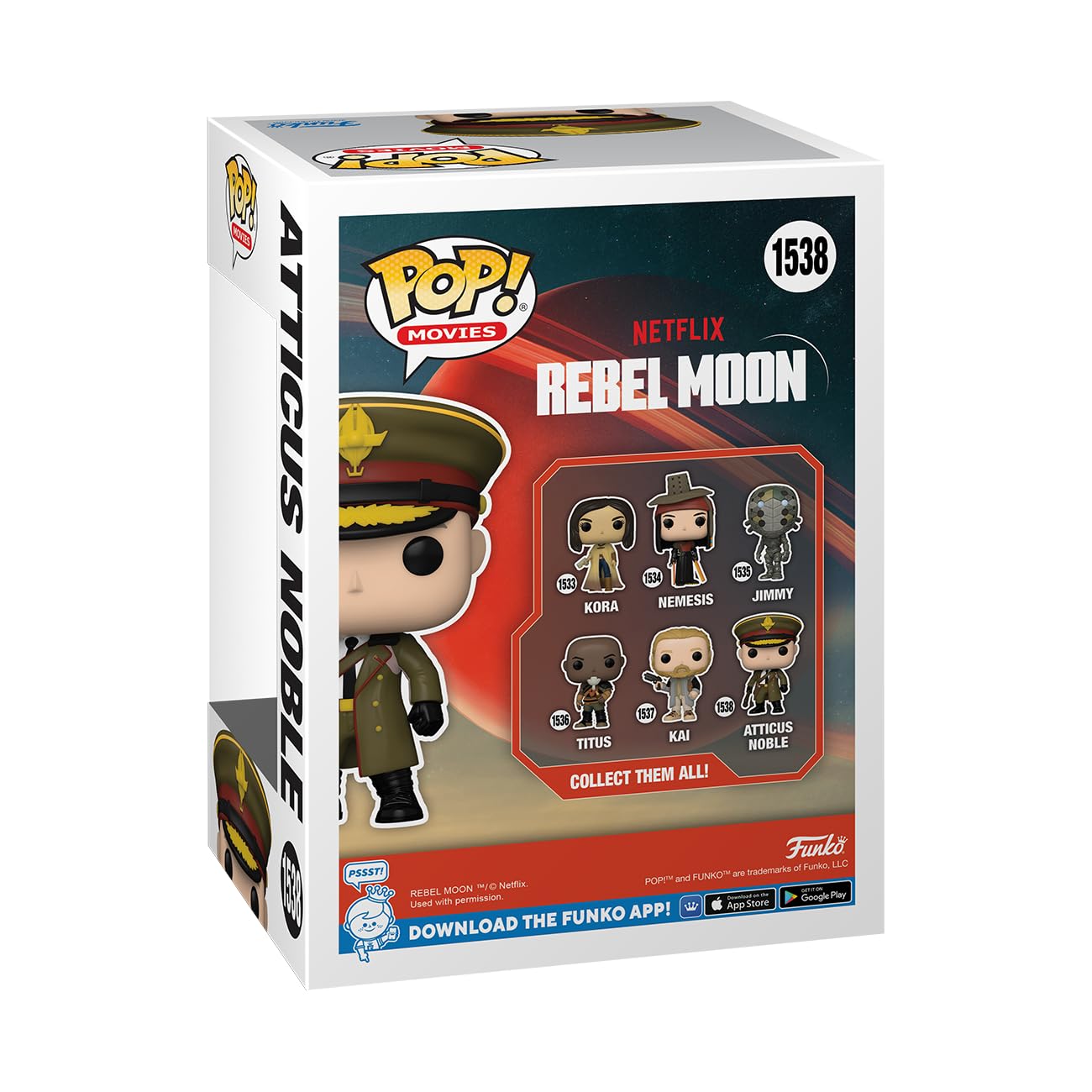 Funko Pop! Movies: Rebel Moon - Atticus Noble Vinyl Figure (72629) 11