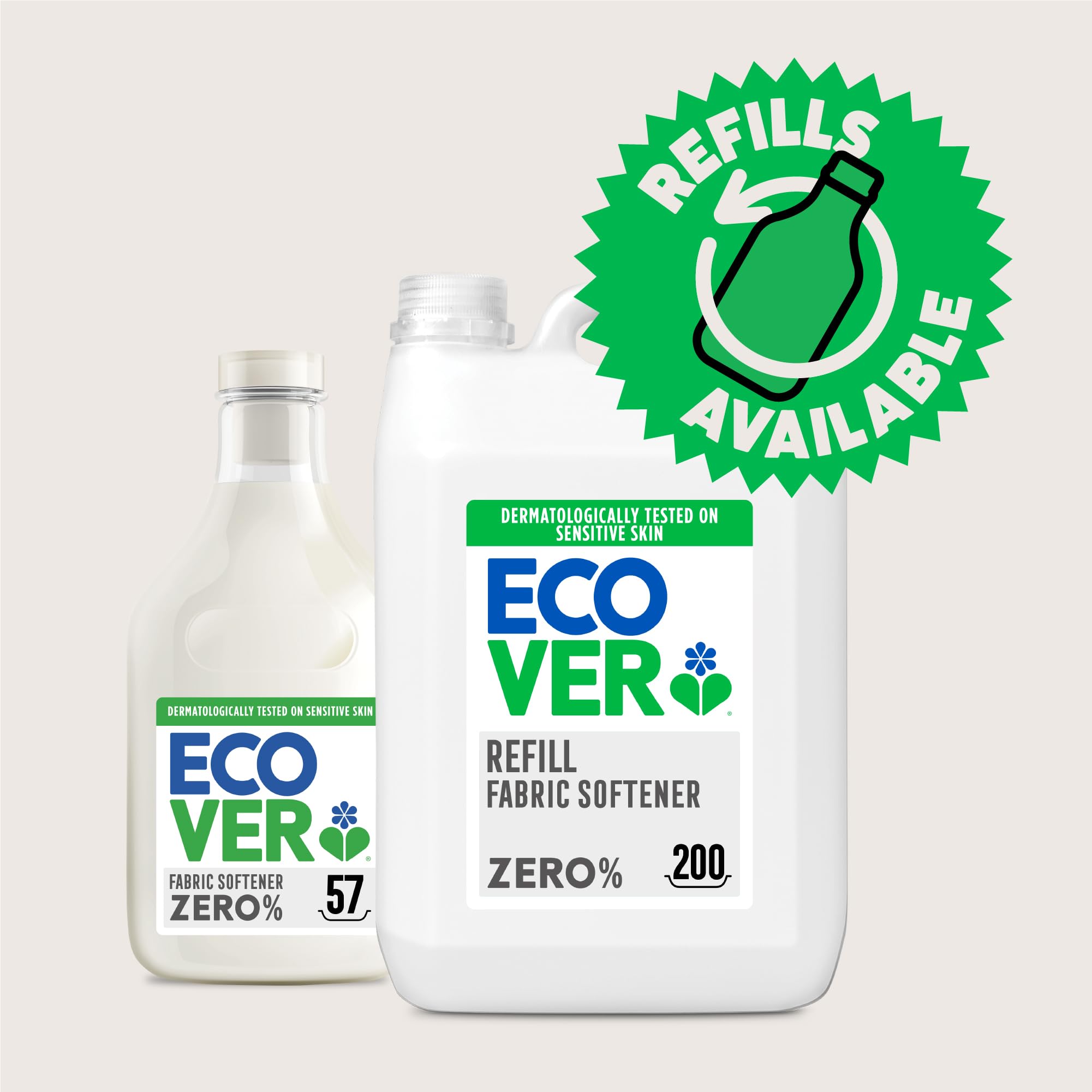 Ecover Zero Liquid Fabric Softener for Sensitive Skin - 1.43L | Softening & Odor Fighting 5