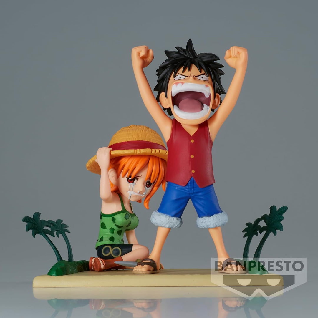 Banpresto World Collectable Figure One Piece Log Stories - Luffy & Nami Vinyl Figure (BPR89111)