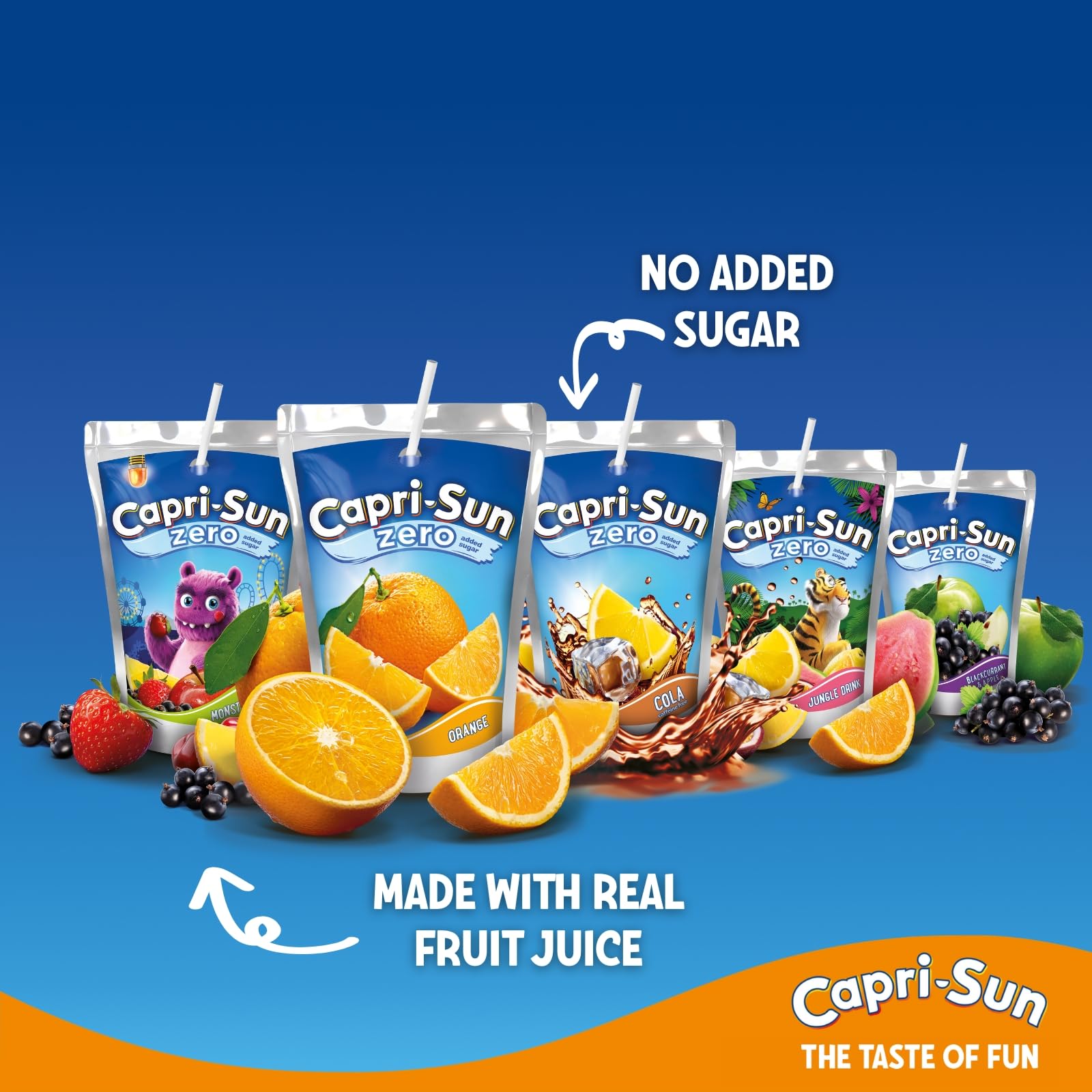 Capri-Sun Zero Blackcurrant & Apple Kids' Juice Drink - No Added Sugar | 8 x 200ml Value Pack 2