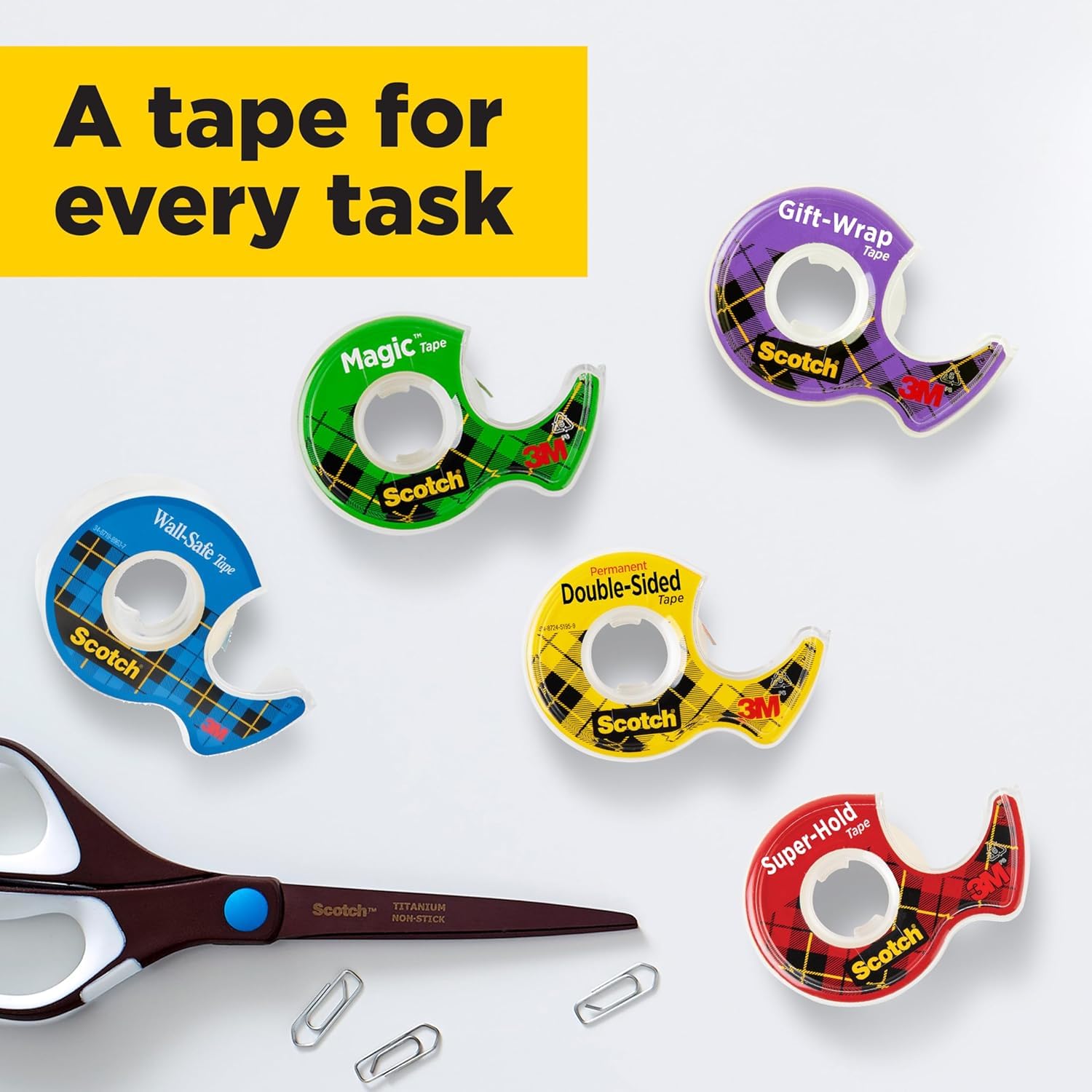 Scotch Magic Tape - Promo Pack (2 Rolls + 1 FREE) | 19 mm x 15 m | Invisible Finish 8