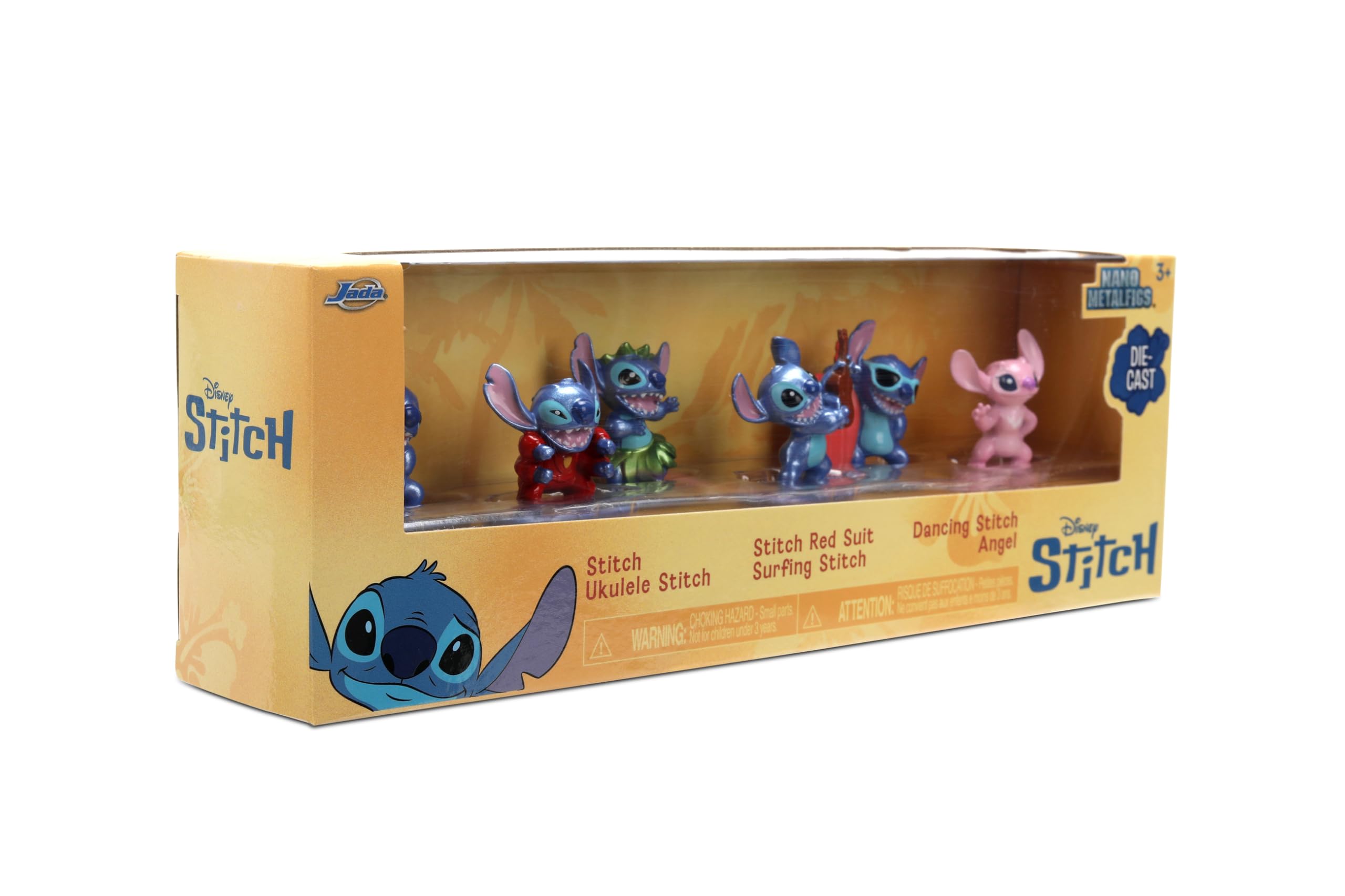 Jada Stitch Nano Metalfigs 6-Pack | 1.65-Inch Die-Cast Figures | Collectible Movie Statues 6