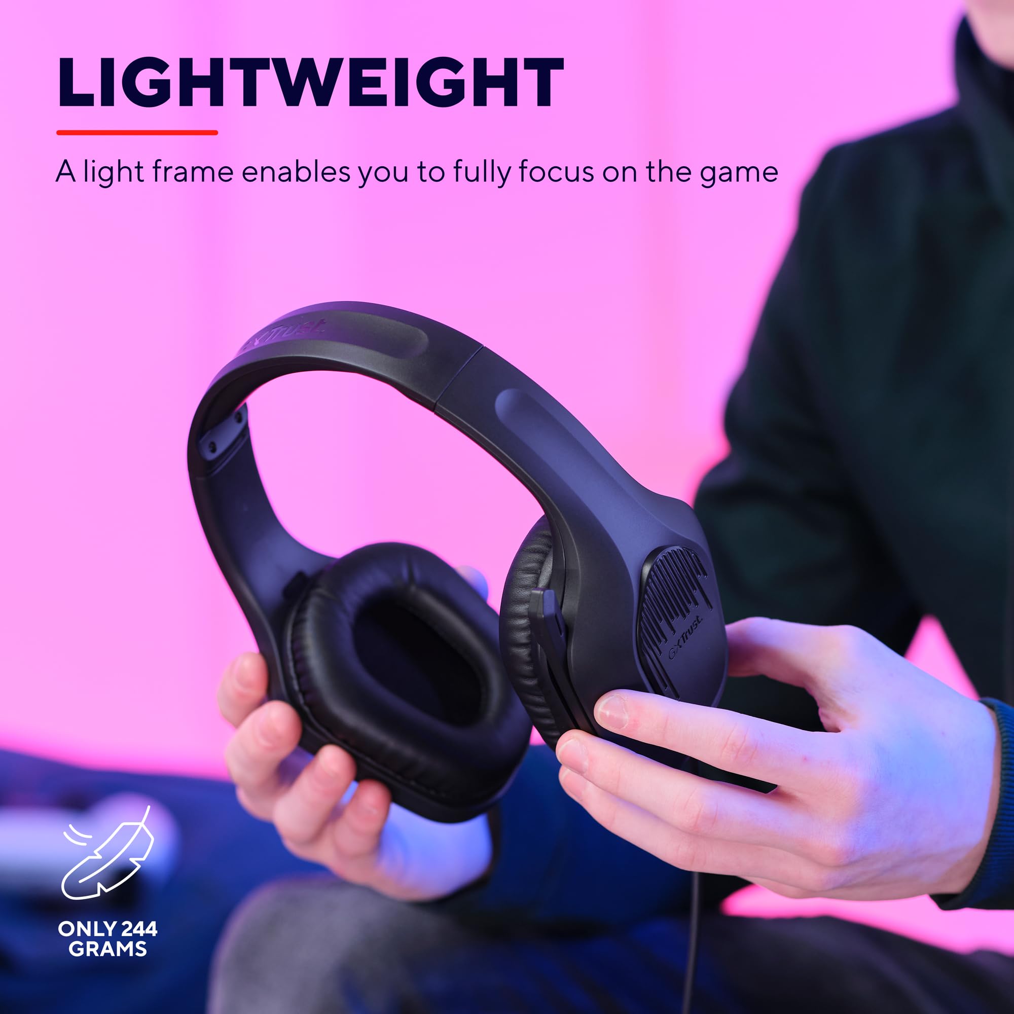 Trust GXT 415 Zirox Lightweight Gaming Headset with 50mm Drivers for PC, PS4, PS5, Xbox, Switch 18