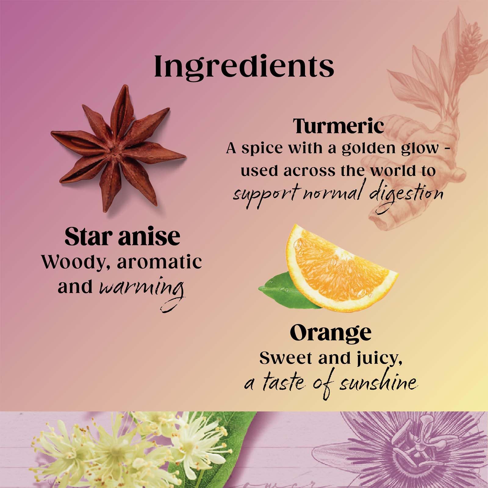 Twinings Superblends Turmeric Tea - Orange & Star Anise Herbal Infusion, 80 Biodegradable Tea Bags 3