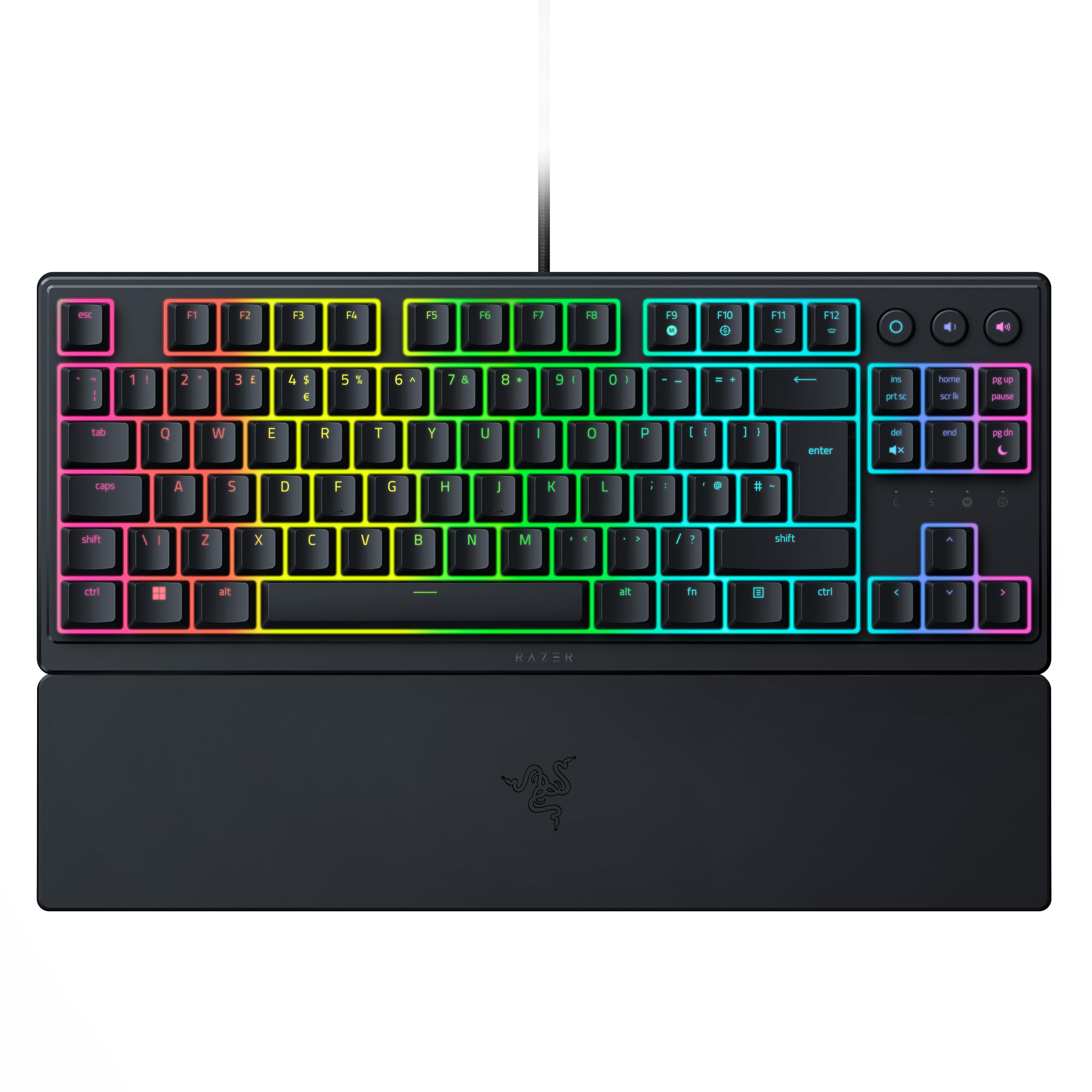 Razer Ornata V3 Tenkeyless Gaming Keyboard - Low Profile, Mecha-Membrane, RGB, UK Layout
