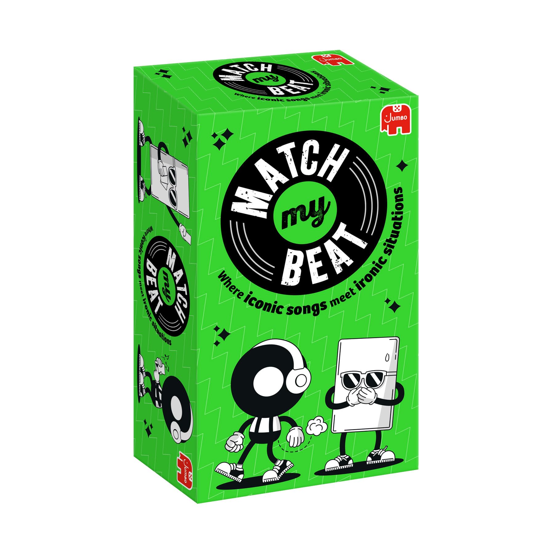 Jumbo Match My Beat Music Party Game - 200 Songs & 400 Scenarios | Adult Card Game 1