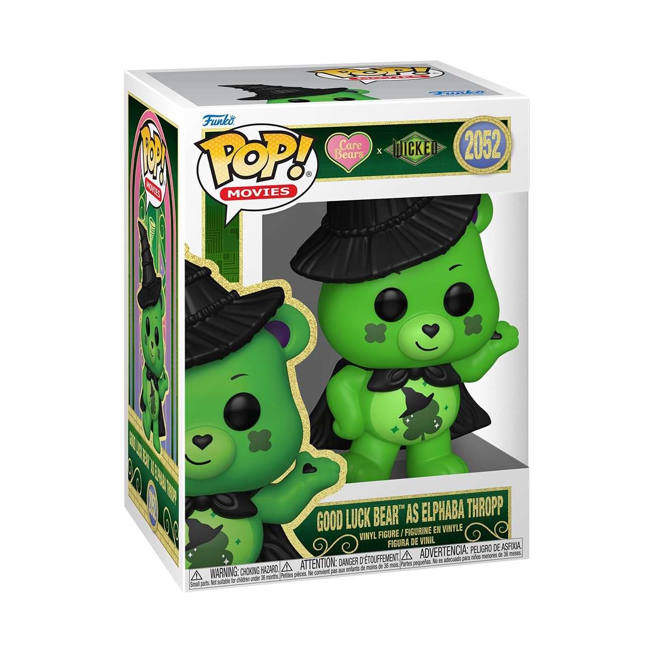 Funko POP! Movies: Wicked x Care Bears - Good Luck Bear as Elphaba Vinyl Figure 1
