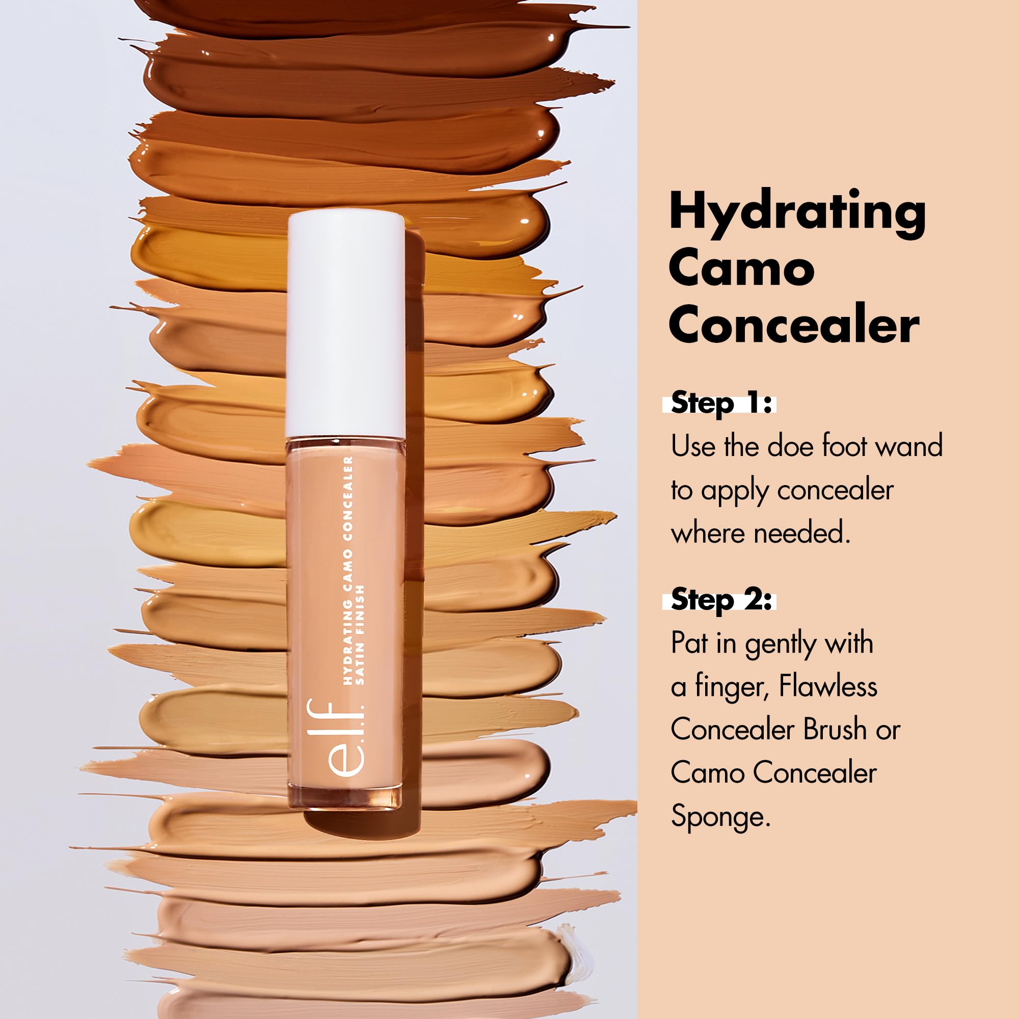 e.l.f. Hydrating Satin Camo Concealer - Medium Sand (30 g) 6