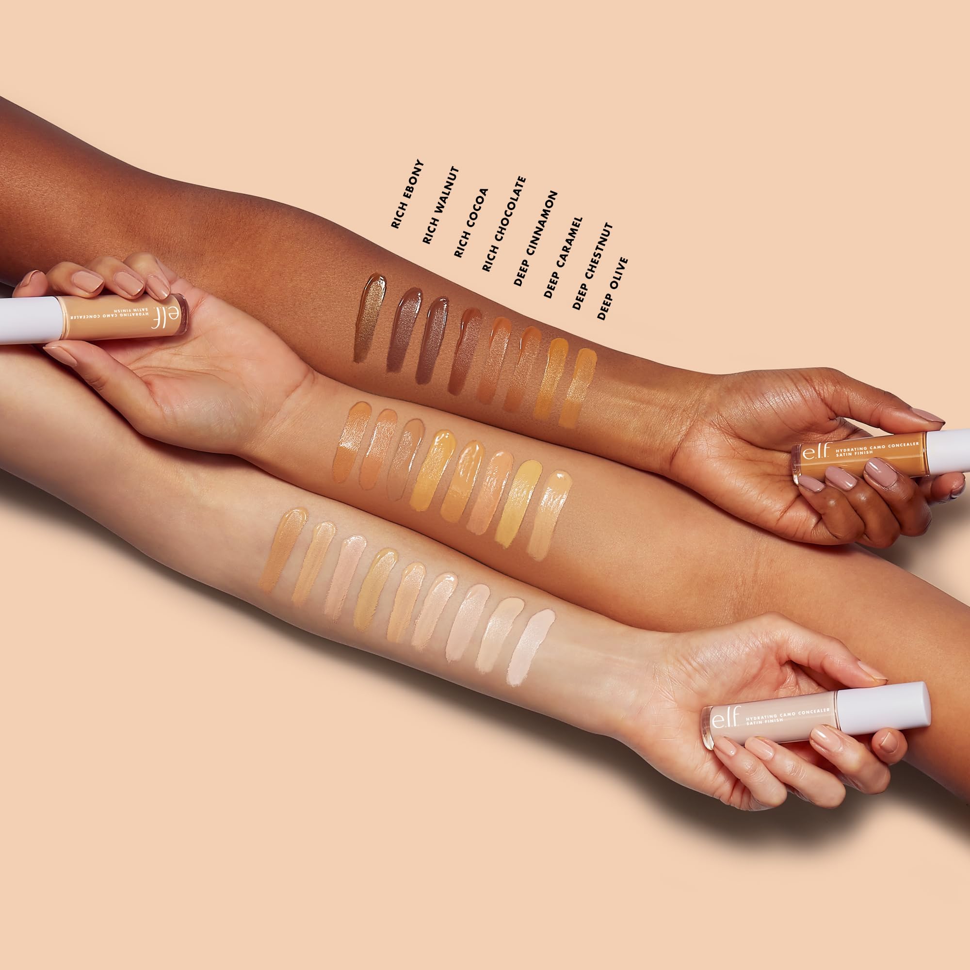 e.l.f. Hydrating Satin Camo Concealer - Deep Chestnut (32g) 6