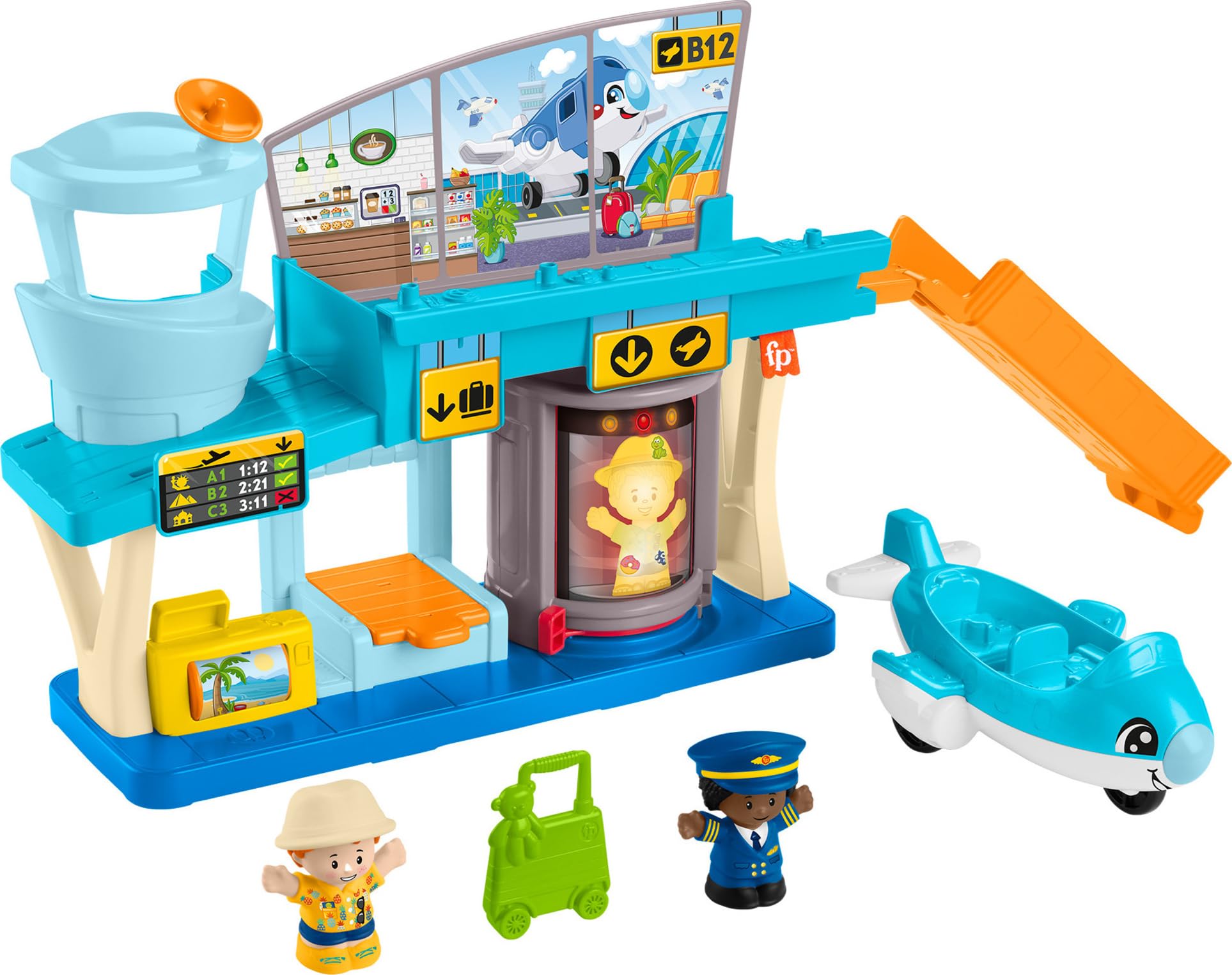 Little People Everyday Adventures Airport Playset with Airplane, Figures & Luggage | Ages 1-5