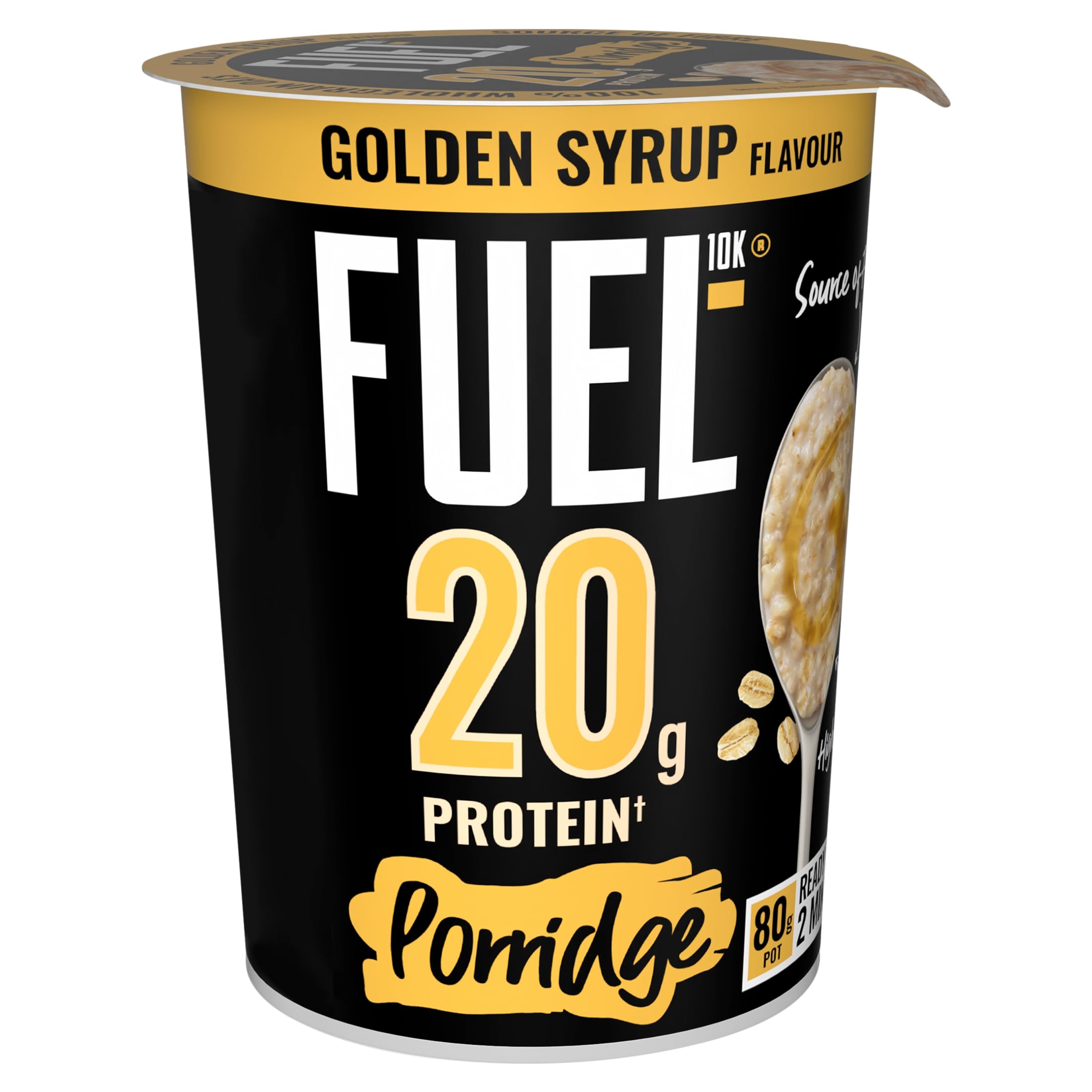 FUEL10K Golden Syrup Porridge Pot - 20g Protein, Source of Fibre | 8 Pack 5