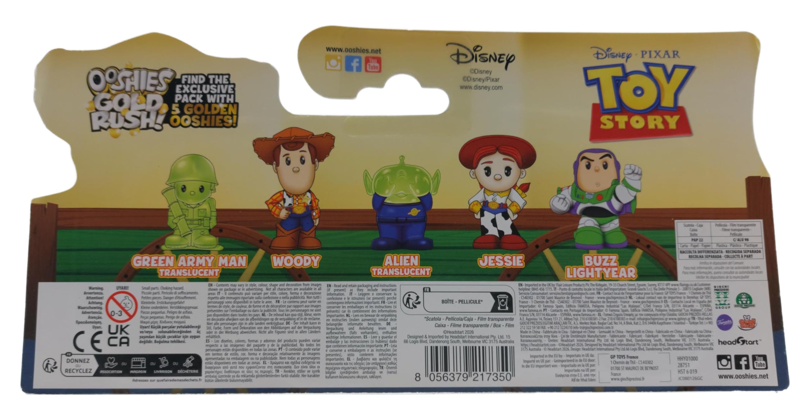 Giochi Preziosi Ooshies Toy Story 5 Pack Pencil Toppers | Chance of Rare Gold Collector Pack