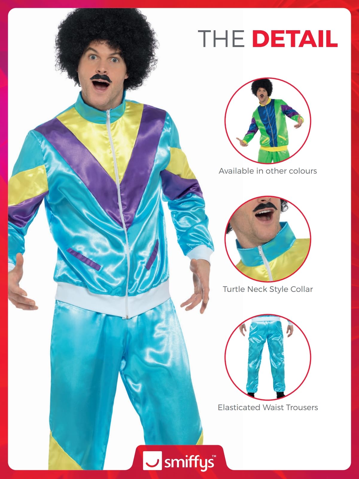 Smiffy's 1980s Scouser Shell Suit Costume - Large 4