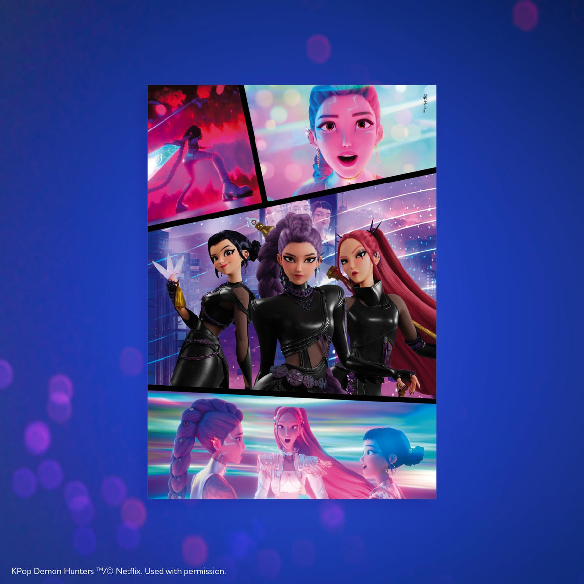Clementoni KPOP Demon Hunters Jigsaw Puzzle - 300 Pieces, 48.5 x 33.5 cm, Ages 9+