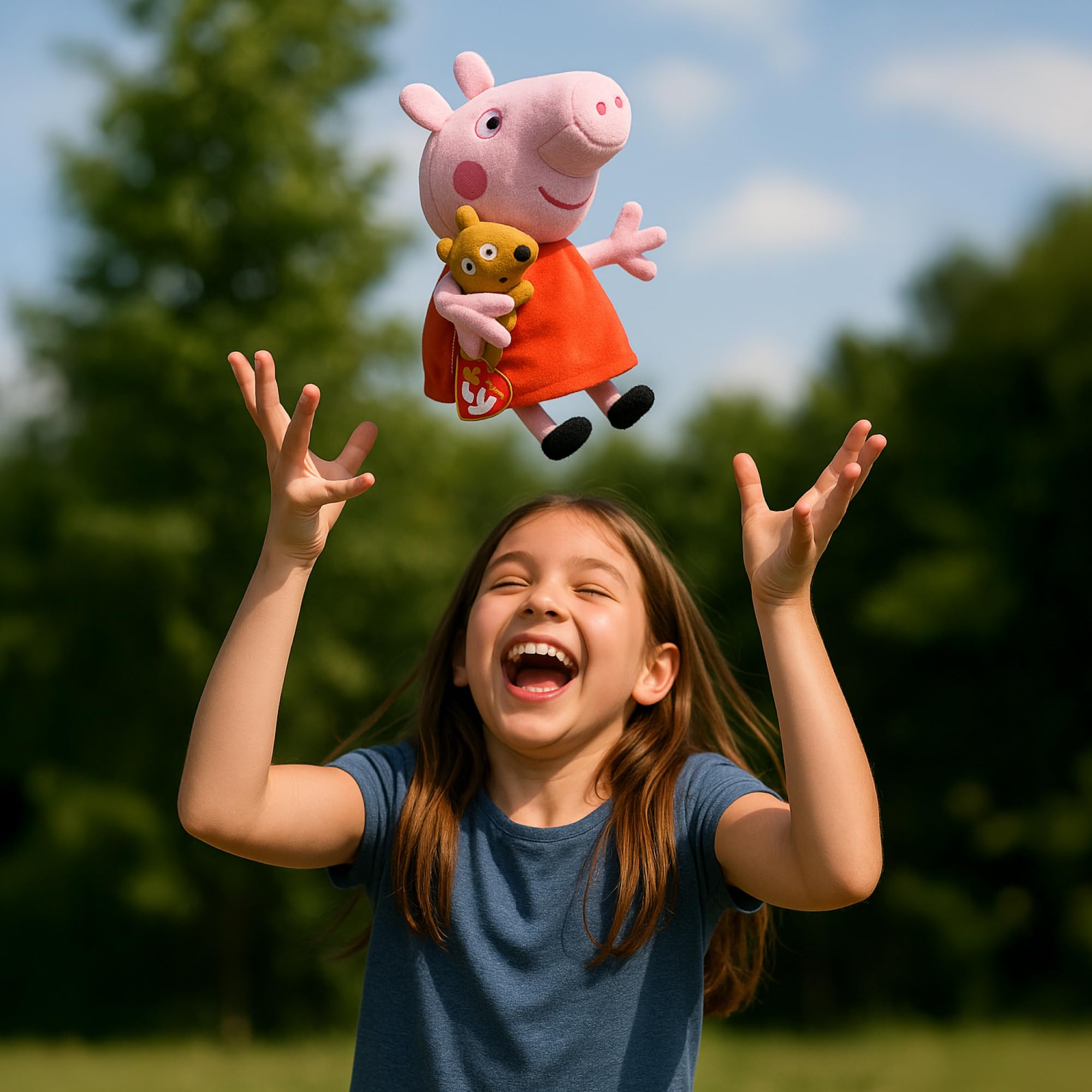 Ty Peppa Pig Beanie Stuffed Animal - 15 cm 4