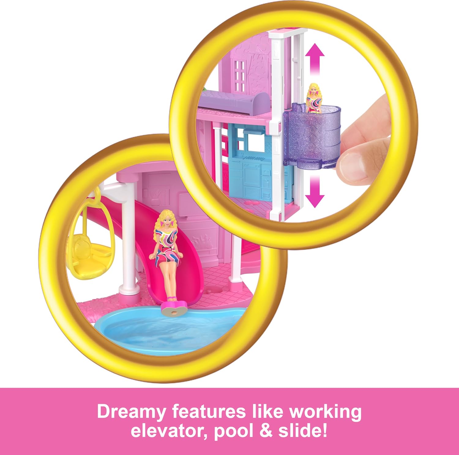 Mini BarbieLand Doll House Playset - 1.5-inch Surprise Doll with Pet, Ages 4+