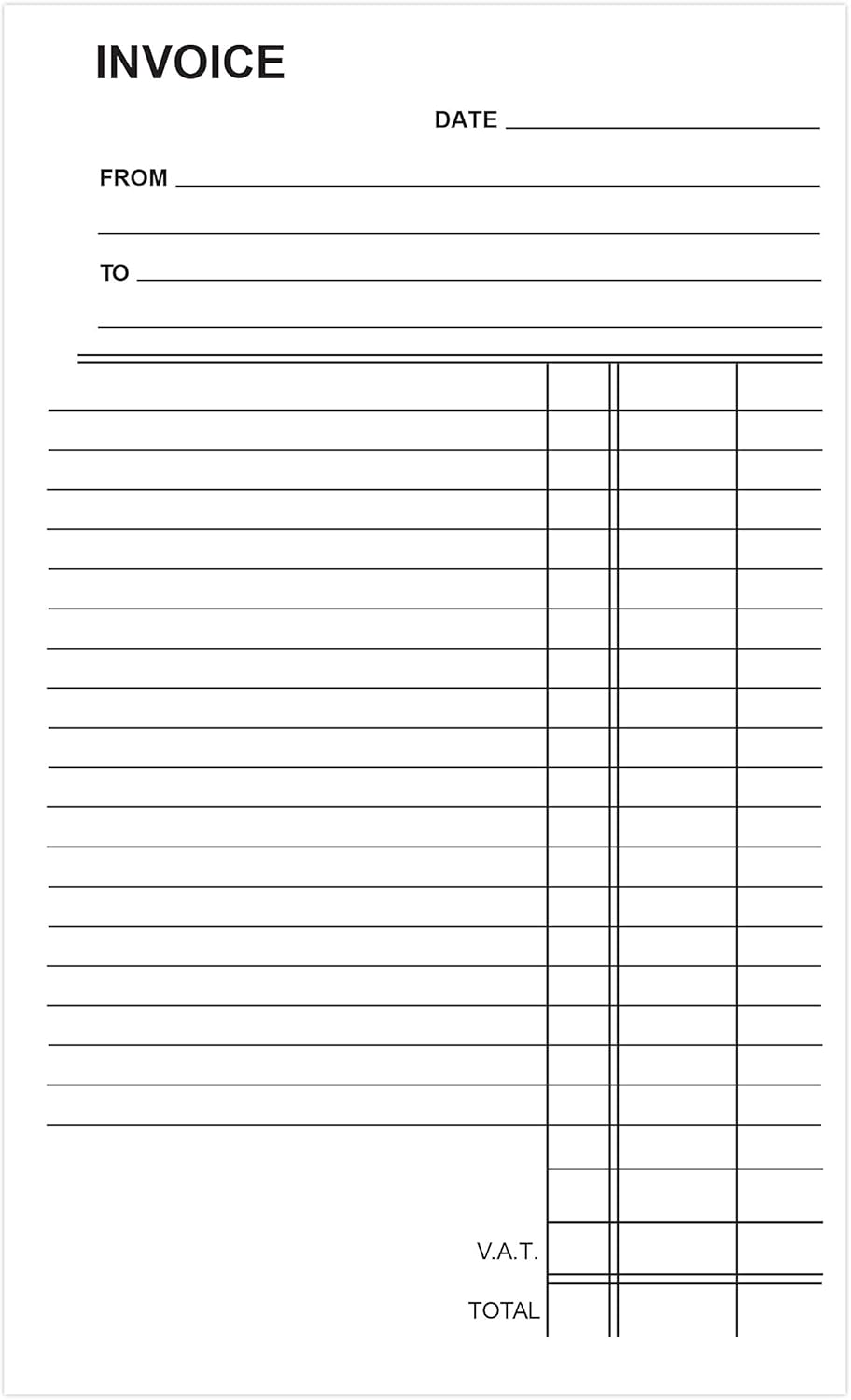 Silvine Duplicate Invoice Book - Numbered 1-100 with index sheet (210 x 127mm) [Pack of 6] 2