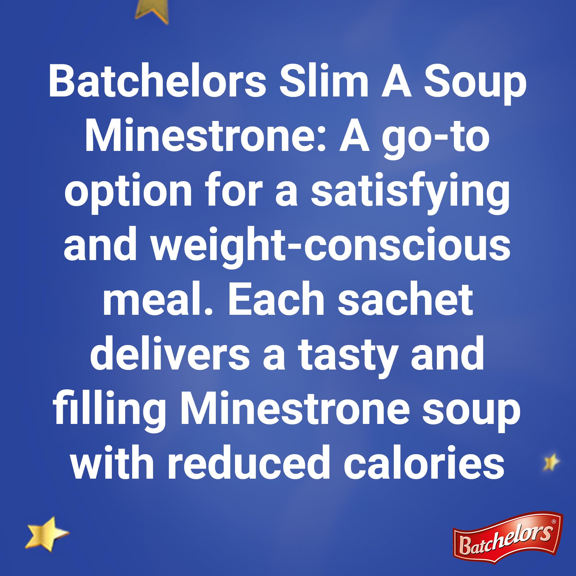 Batchelors Slim a Soup Minestrone Instant Soup - 36 Sachets Total (9 Boxes of 4) | 61g Pack Size 4