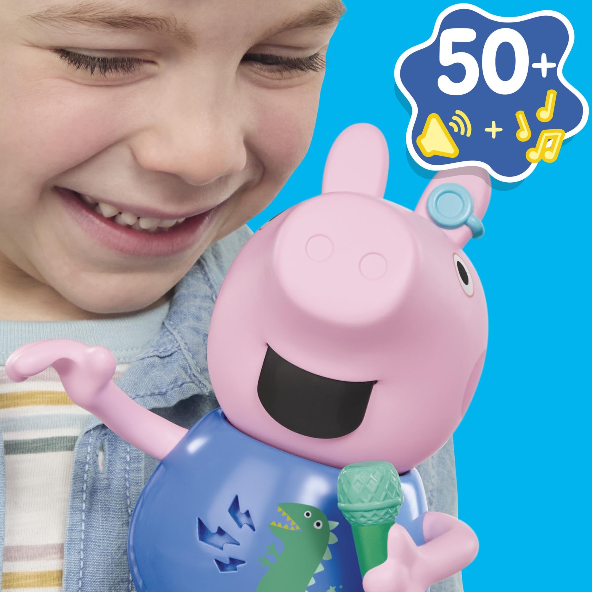 Peppa Pig Joke & Sing George 20-cm Figure - 50+ Sounds & Songs | Ages 3+ 7