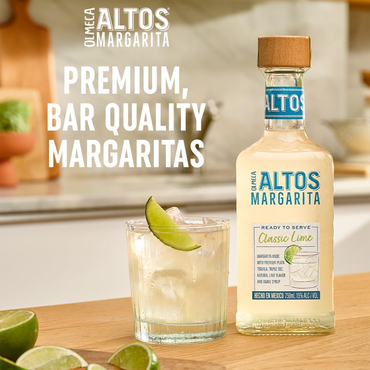 Olmeca Altos Lime Margarita Ready to Serve | 14.9% ABV | 75cl Bottle