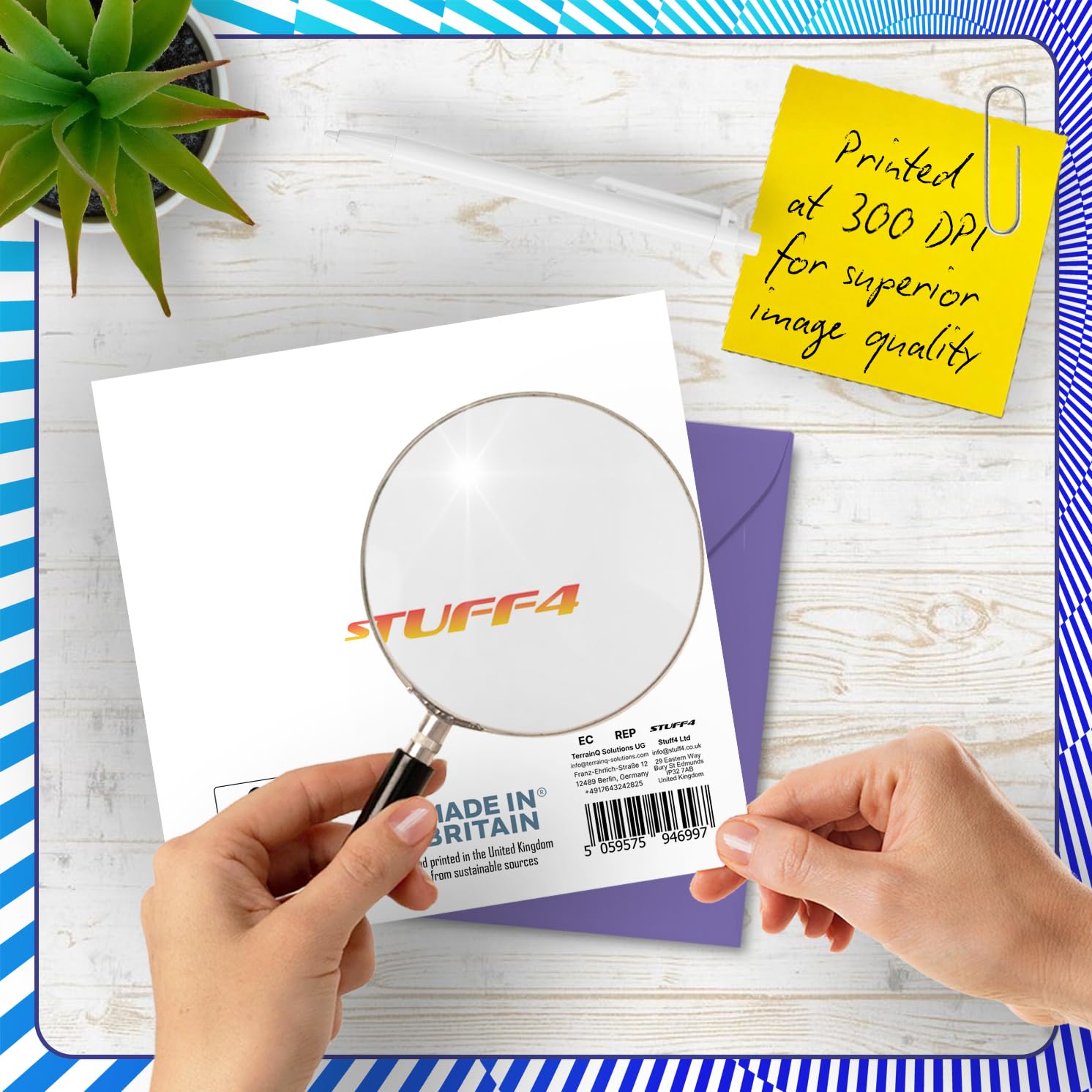 Stuff4 Wishing You All The Best Leaving Card for Colleagues | 145mm x 145mm | Blank Inside