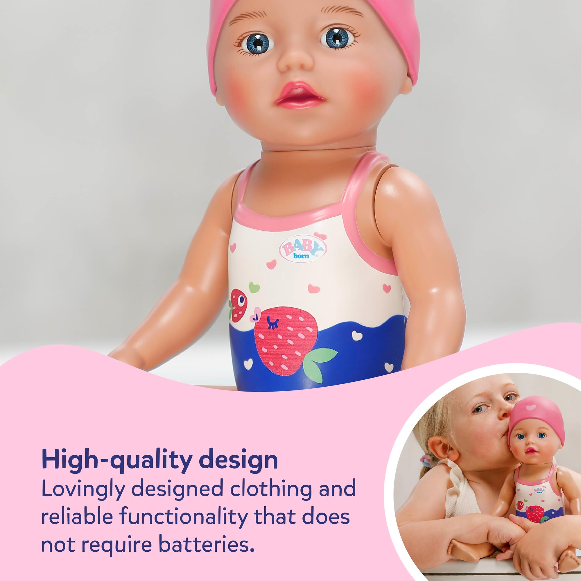 BABY born Swimming Lizzie Doll - 30cm Bath Doll with Wind-up Movement | Ages 1+ 6
