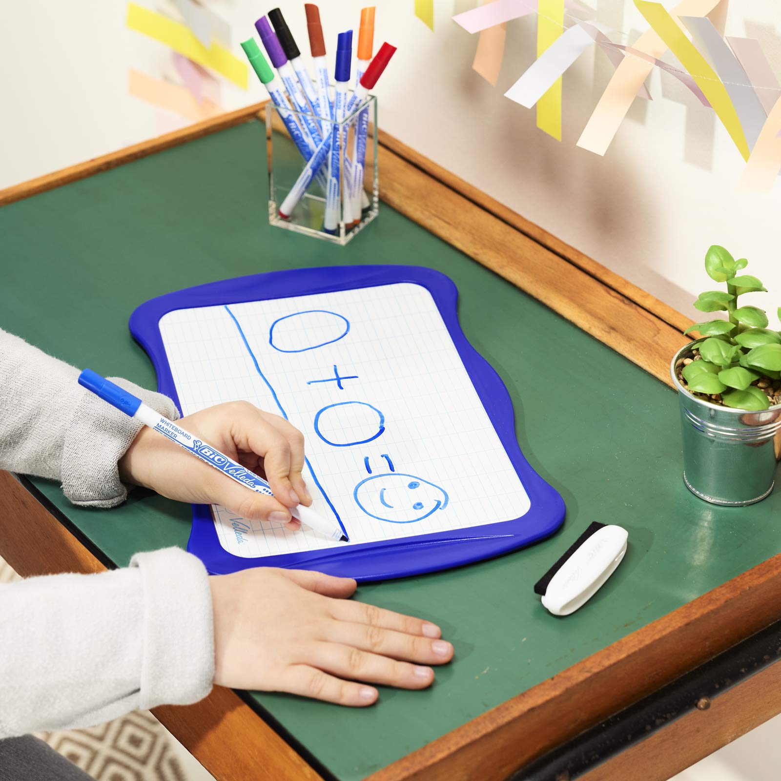 BIC Velleda 1721 Dry Erase Markers - Fine Bullet Tip, Odourless | Assorted Colours (4 Pack) 5