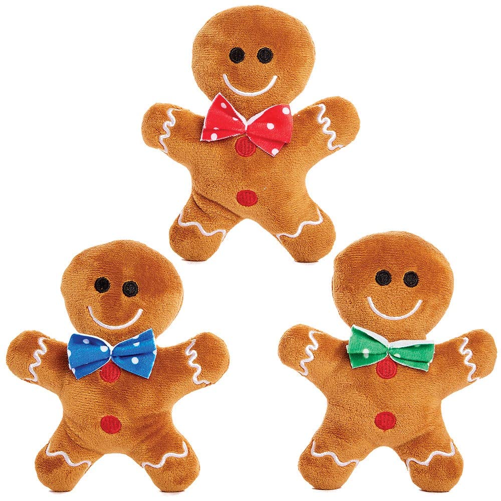 Baker Ross FX333 Soft Cuddly Gingerbread Men - Pack of 3 Plush Toys for Kids 3