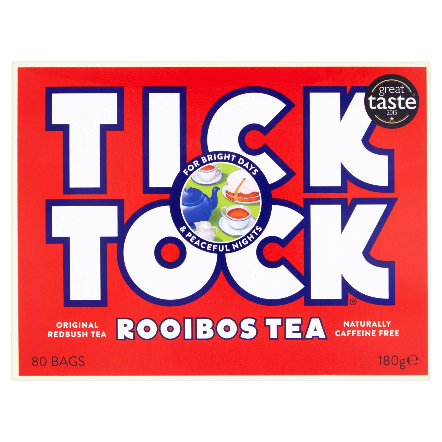Tick Tock Rooibos Tea, 80 Teabags - Naturally Caffeine-Free Redbush Tea 1