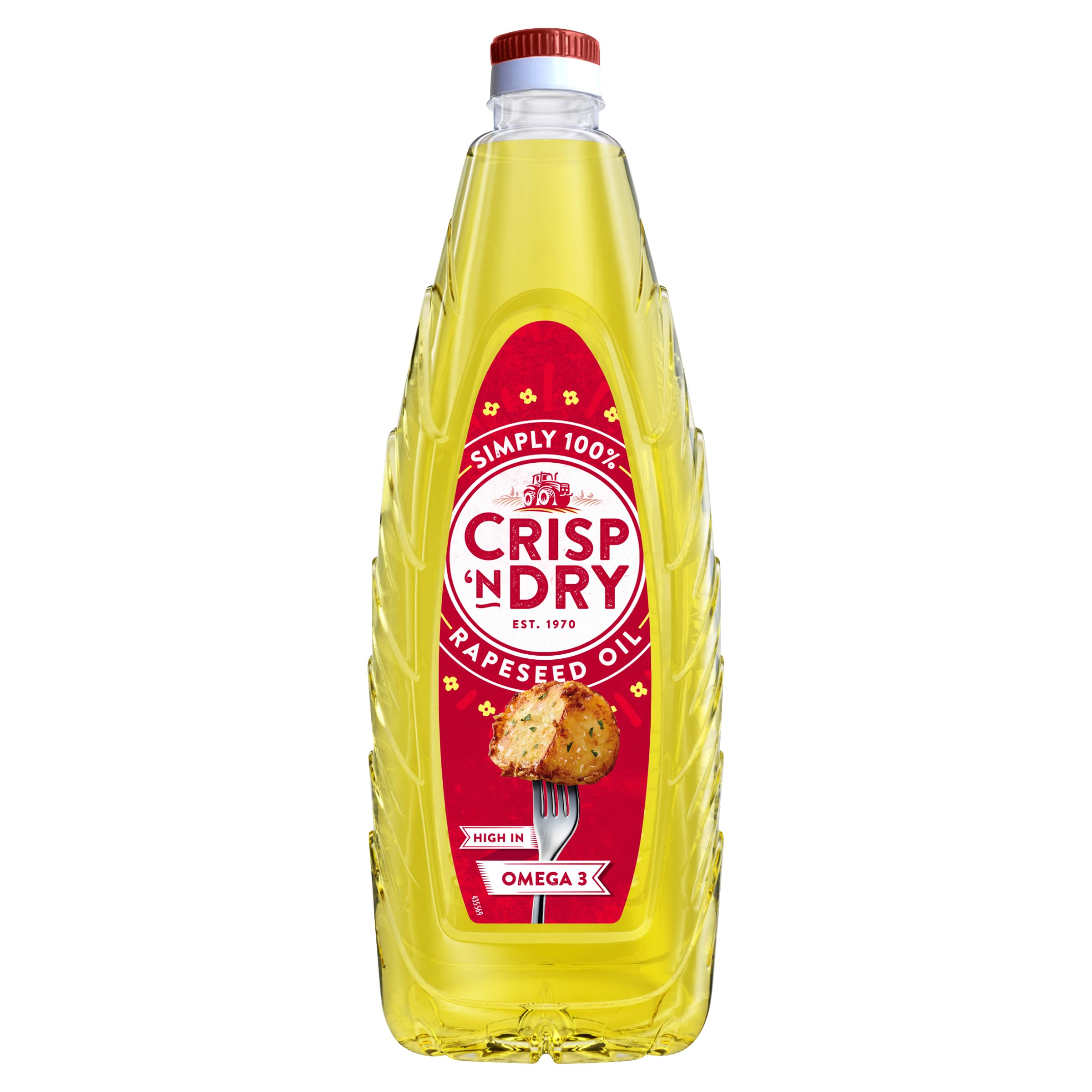 Crisp 'N' Dry Rapeseed Oil - High Smoke Point for Frying & Baking | 1 Litre 1