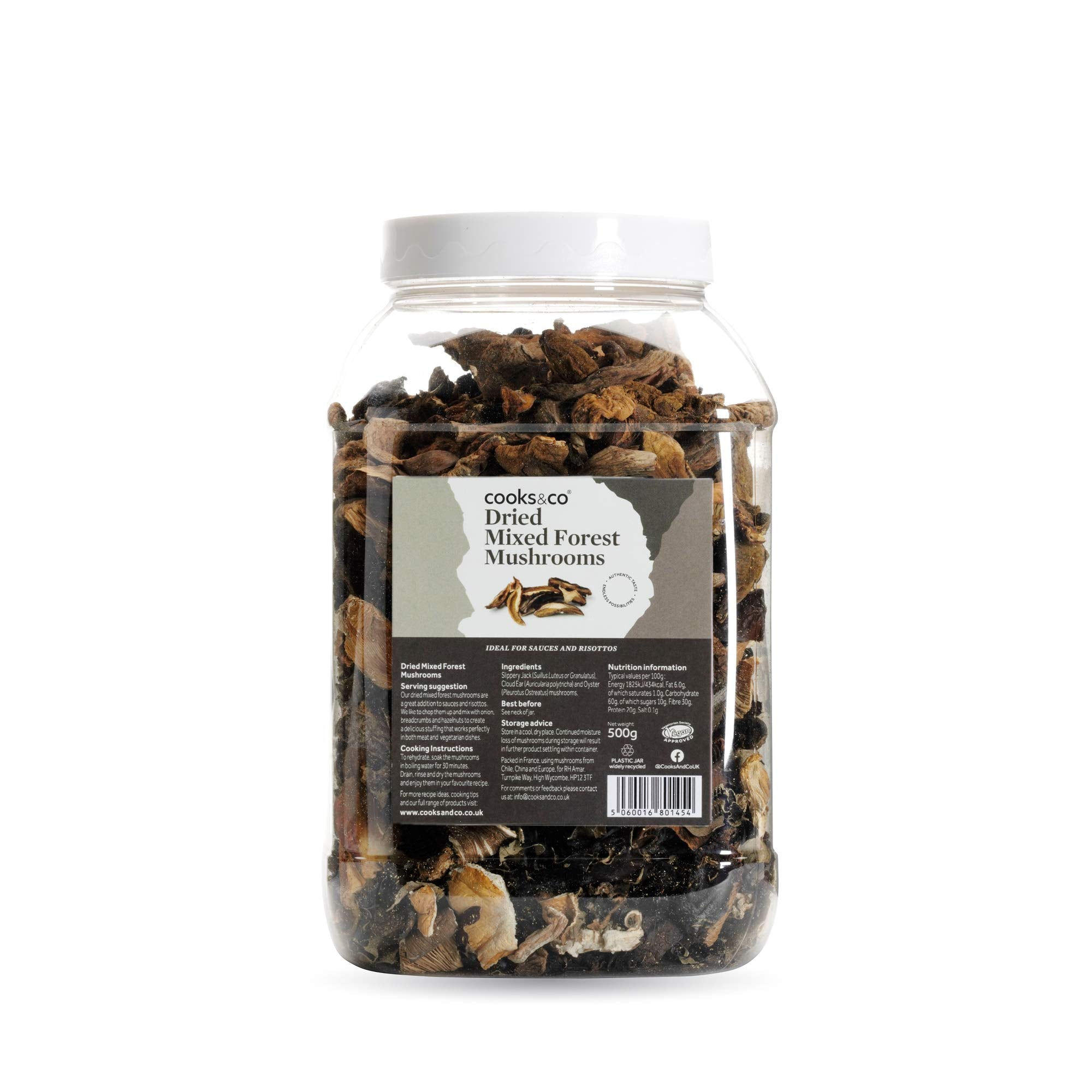 Cooks & Co Dried Mixed Forest Mushrooms - Strong Porcini Flavor | 500g Pack 1