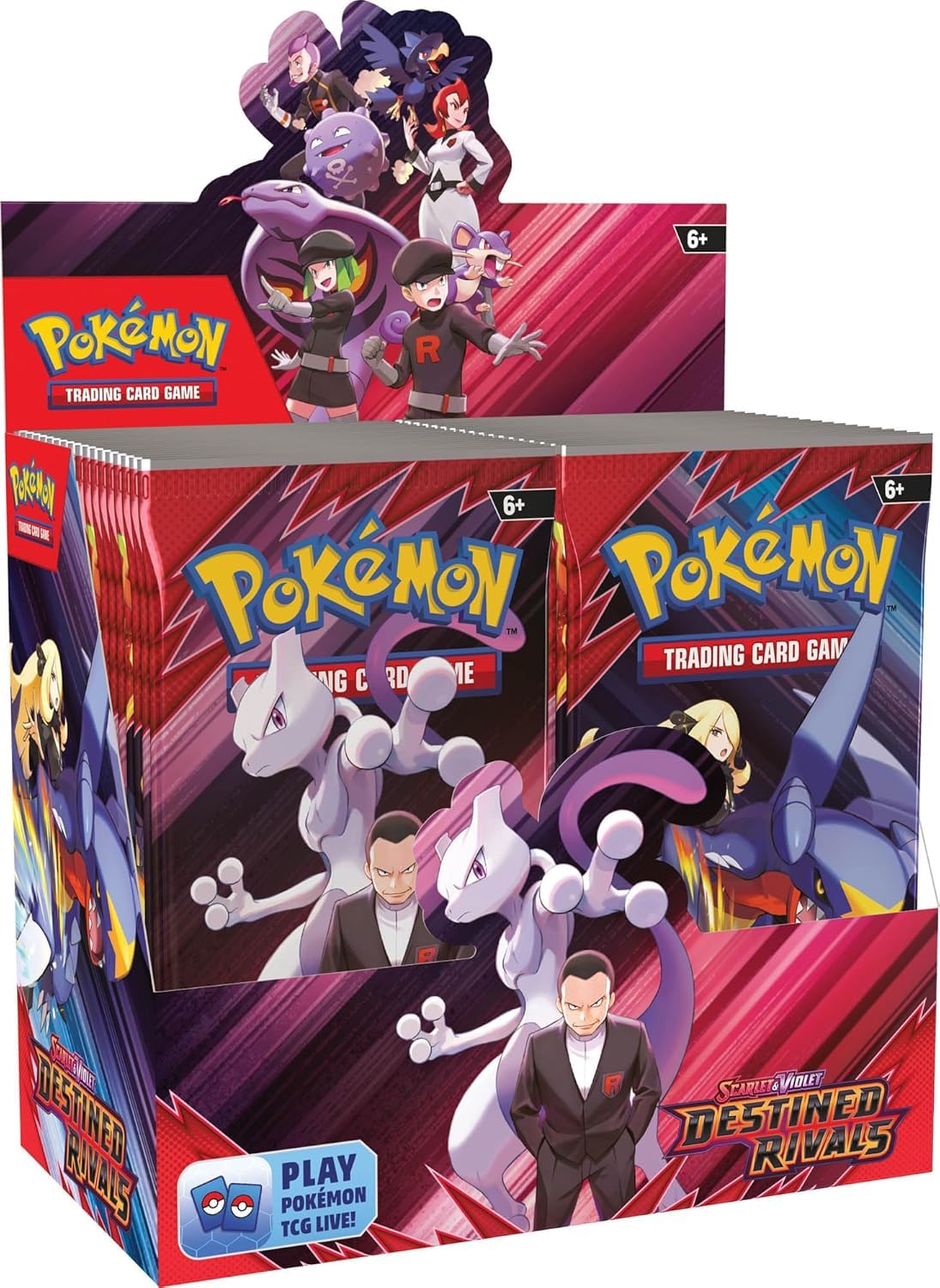 Pokémon SV10 Destined Rivals Booster Display - Includes Four Booster Packs 1