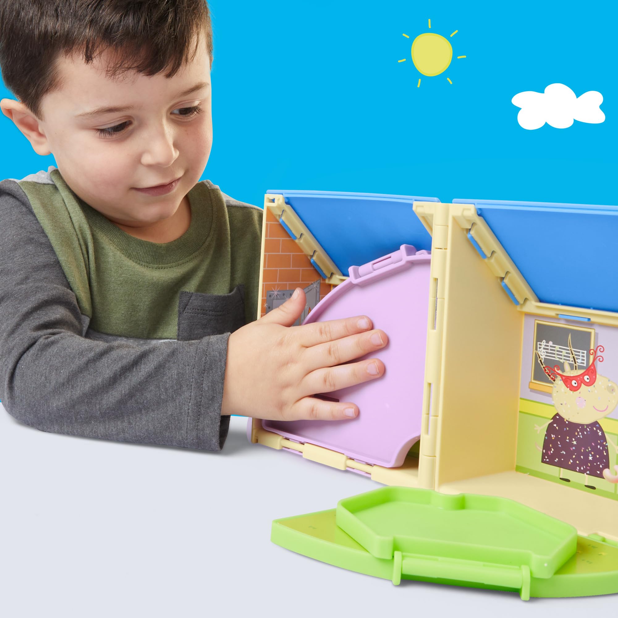 Peppa Pig Peppa's Pop-Open Playgroup Playset - Classroom & Playground Pretend Play for Ages 3+ 3