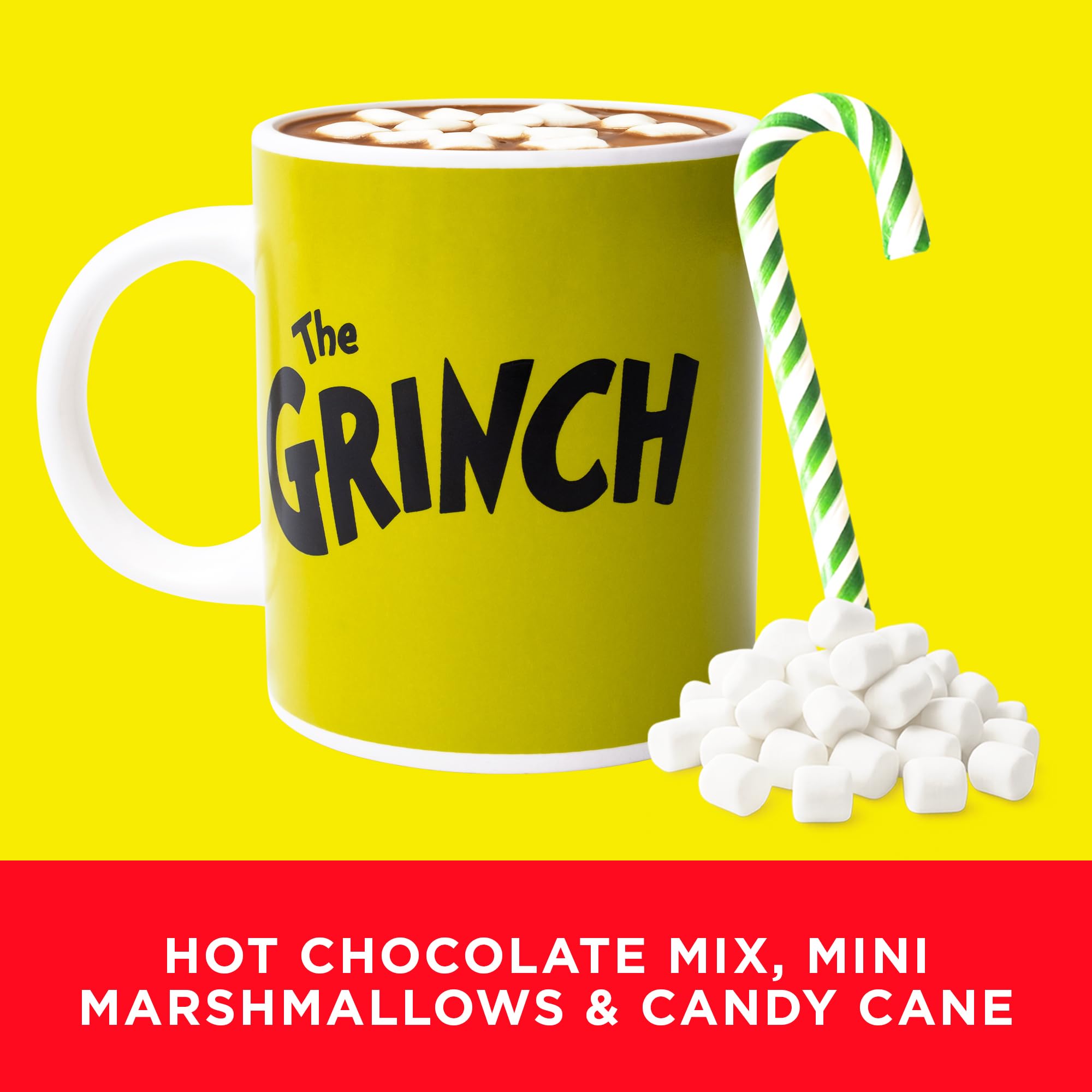 Grinch Hot Chocolate Gift Set with Mug and Socks - Hot Chocolate & Marshmallows 3