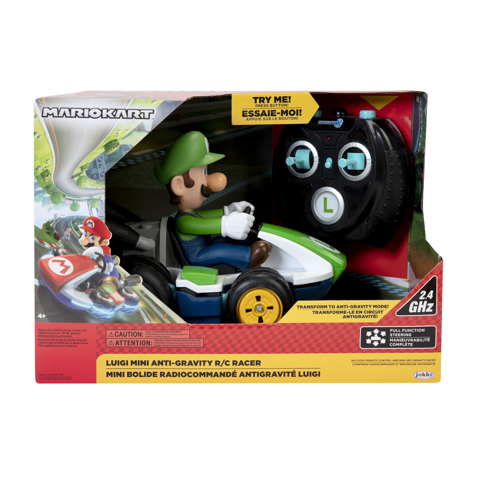 Nintendo Mario Kart 8 Luigi Mini Anti-Gravity RC Racer 2.4Ghz - Full Function Steering, 360 Spins, 100' Range | Ages 4+ 2