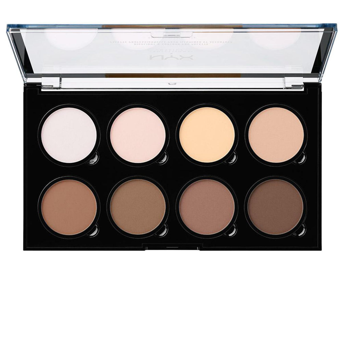 NYX Professional Makeup Highlight & Contour Pro Palette - Powder Contour Kit, 8 Shades