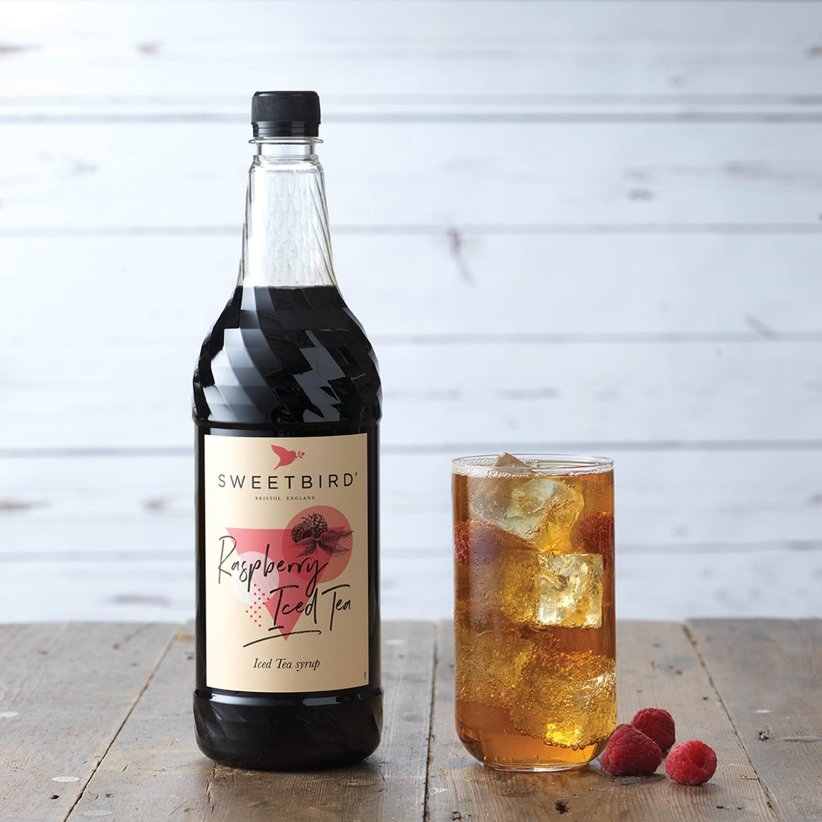 Sweetbird Raspberry Iced Tea Syrup - 1 Litre | Vegan Friendly | Makes 41 Drinks 2