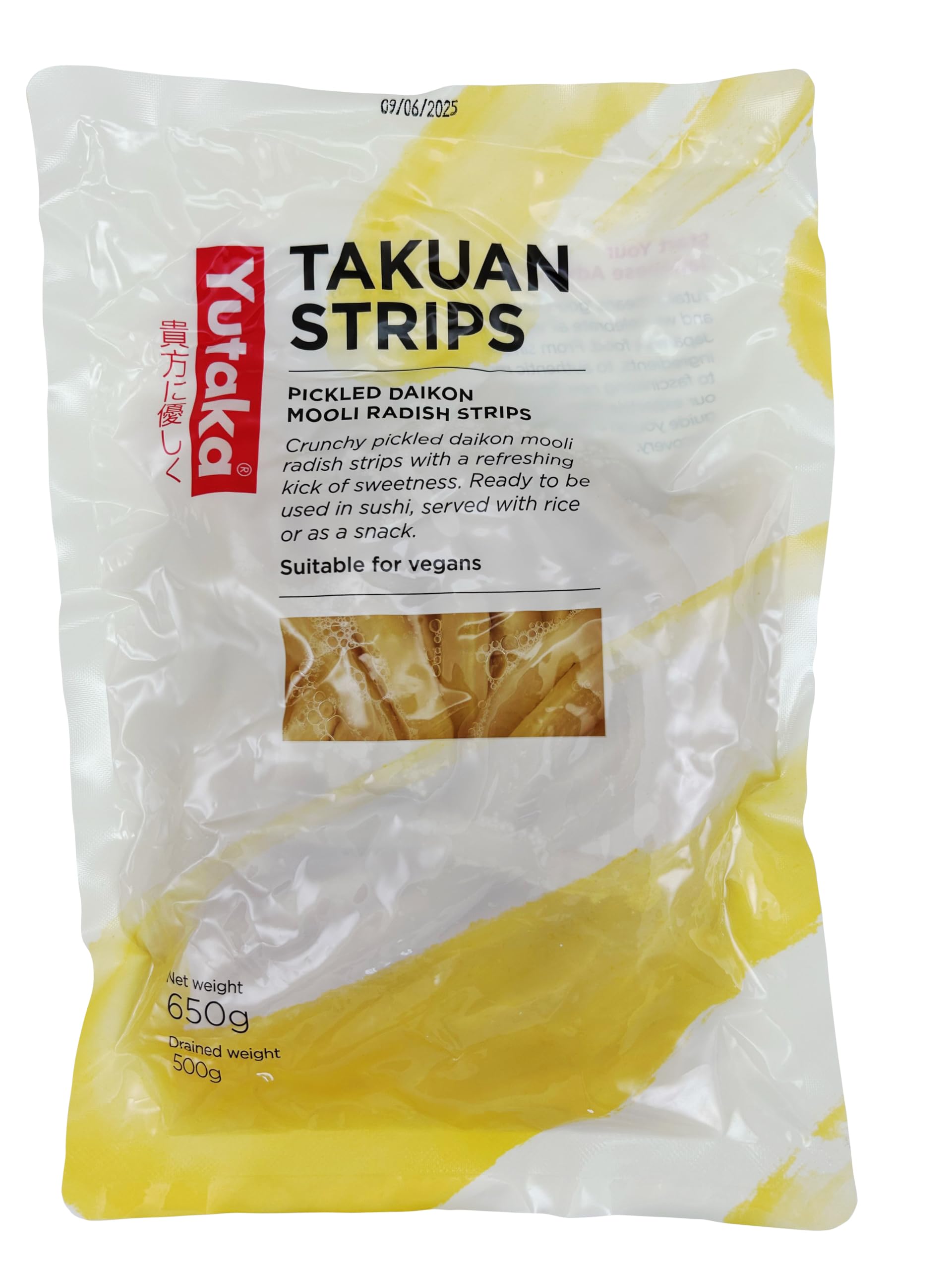 Yutaka Takuan – Salted Radish Strips No Colour 650g | Traditional Japanese Pickled Daikon