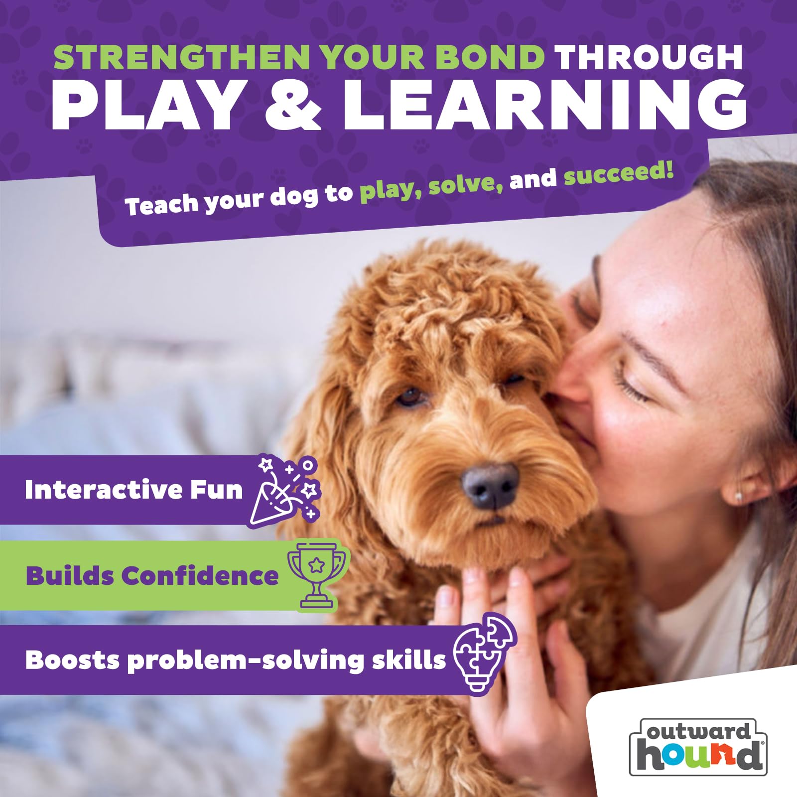 Outward Hound Nina Ottosson Challenge Slider Interactive Treat Puzzle Dog Toy | Level 3 | Large 5