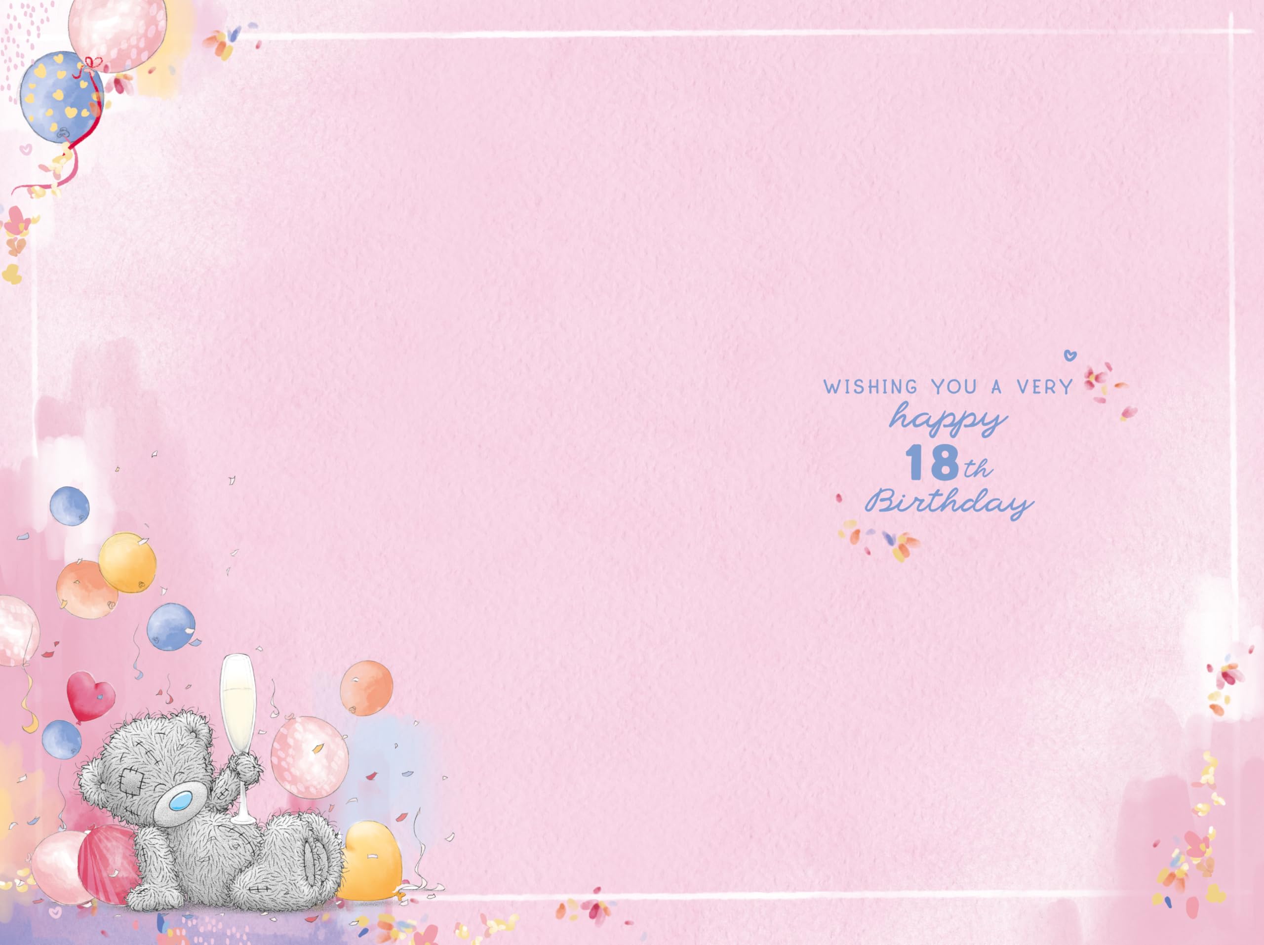 Me To You Tatty Teddy 18 Today Luxury Gold Embellished Birthday Card | 6 x 9 Inches 2