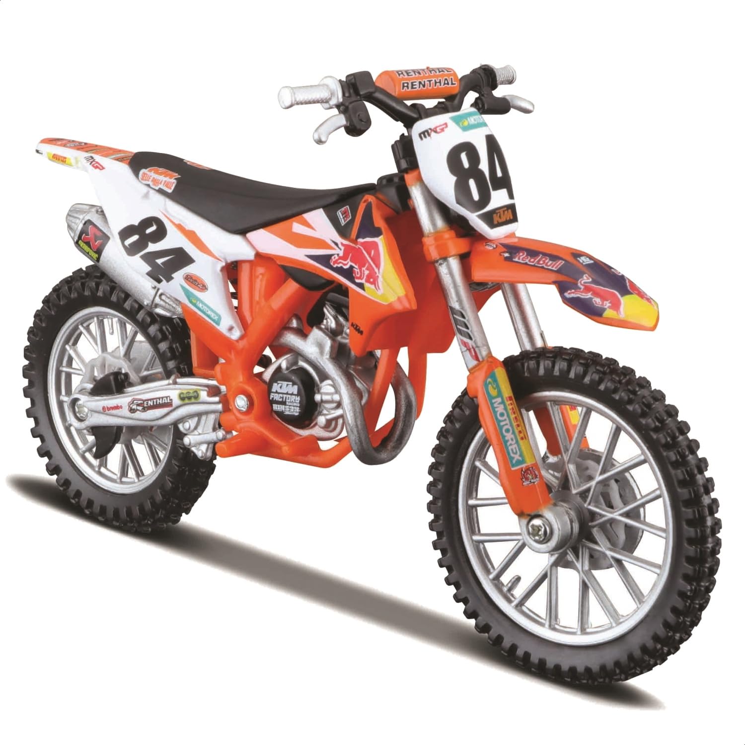 Bburago KTM 450 SX-F Factory Edition 2018 Diecast Motorbike 1:18 Scale Metal Orange