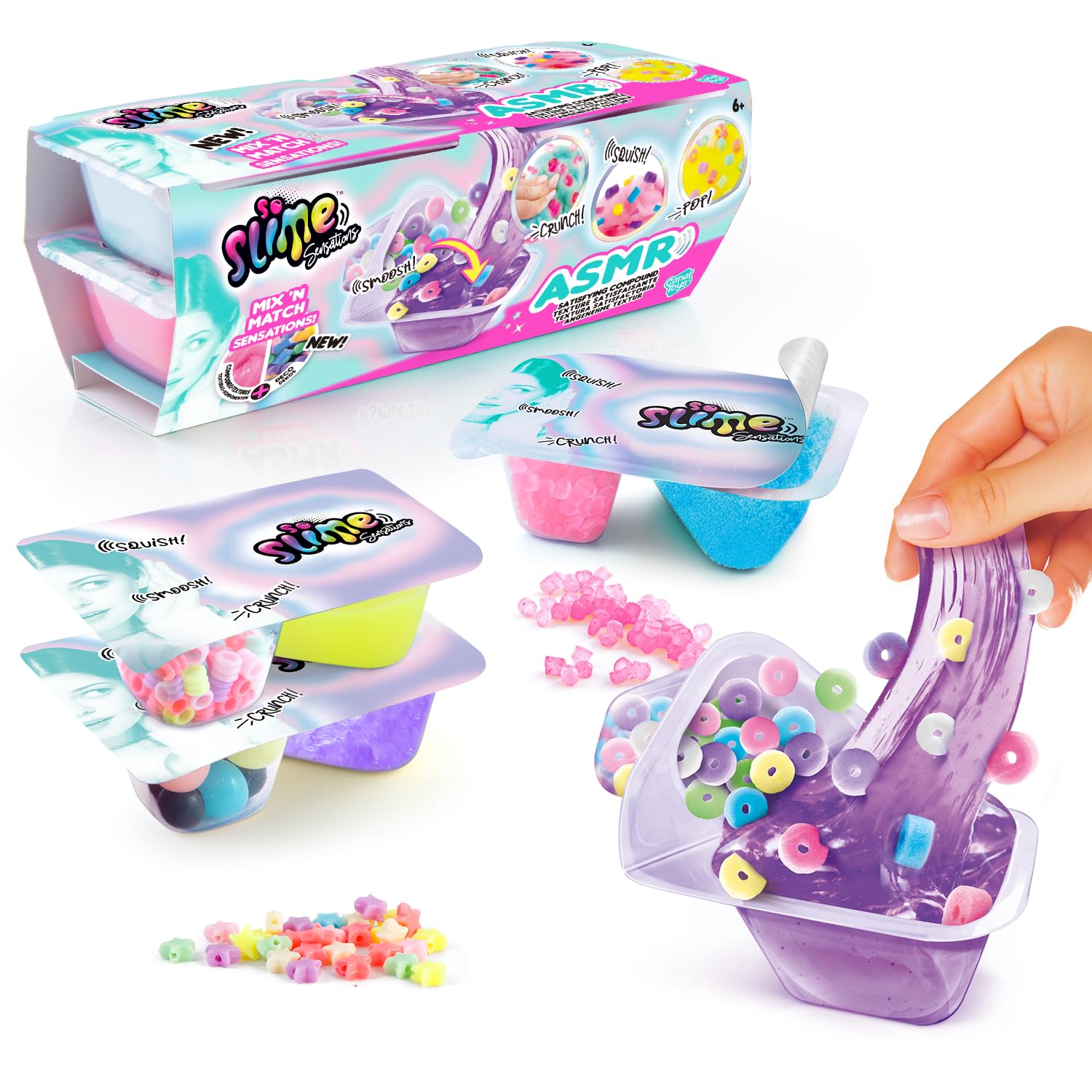 So Slime Sensations ASMR 4 Pack Slime & Putty Toys | Multicolor | Ages 3+
